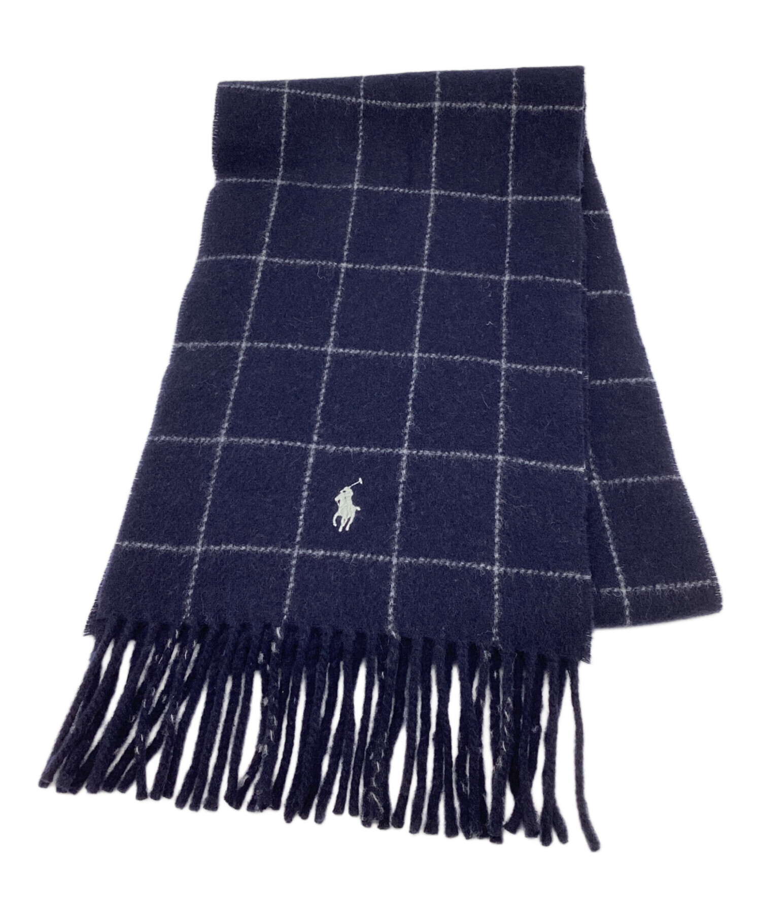 新品タグ付き ポロラルフローレン マフラー RALPHLAUREN ネイビー 中古・古着通販】POLO RALPH LAUREN (ポロ・ラルフローレン) マフラー