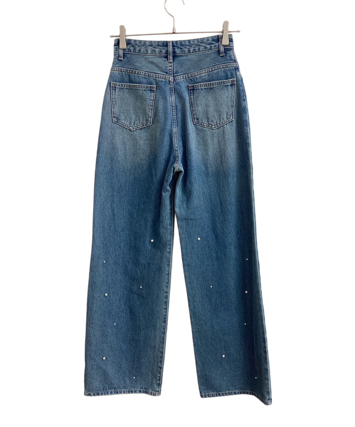 中古・古着通販】darich (ダーリッチ) デニムパンツ パールデザイン