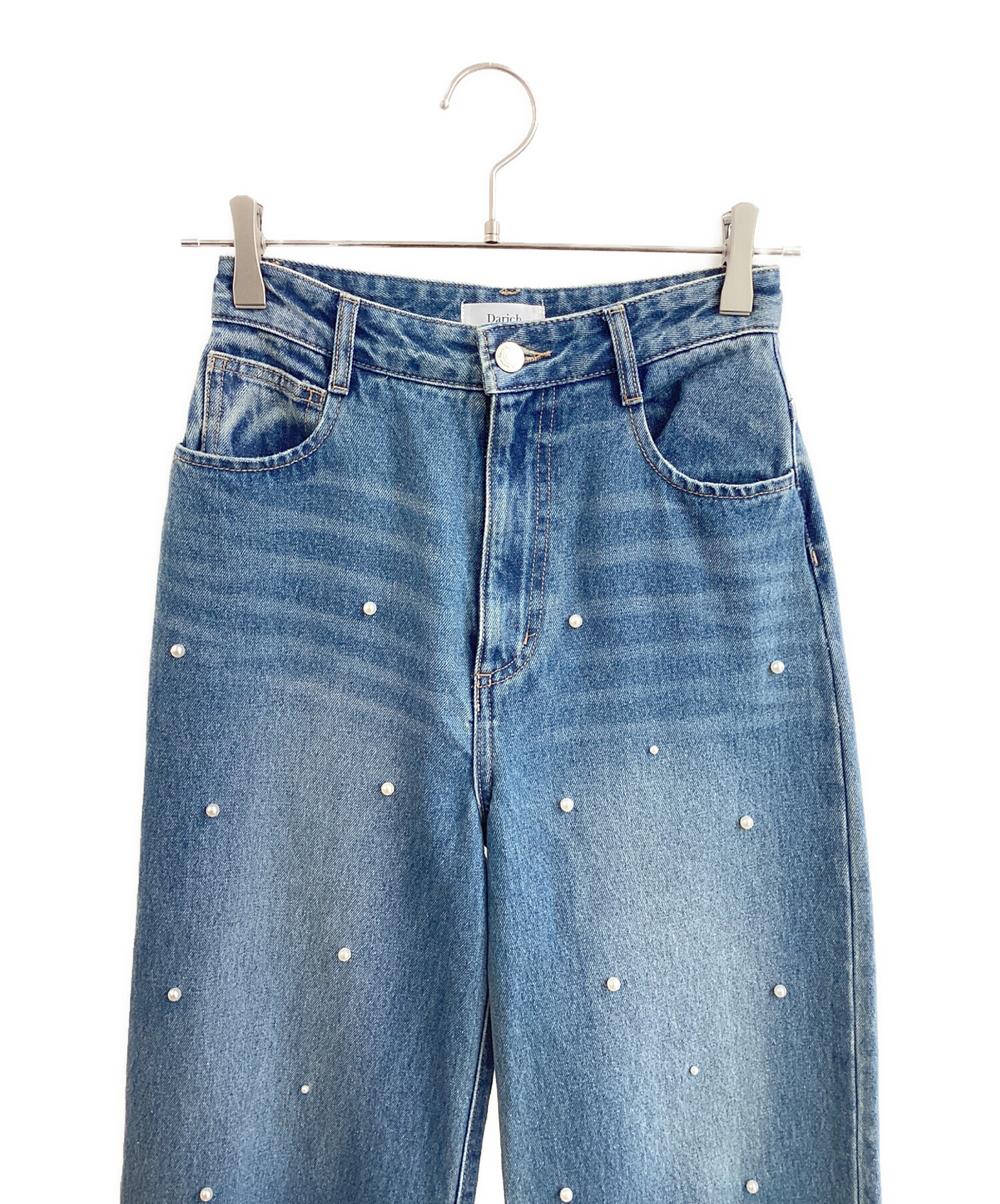 中古・古着通販】darich (ダーリッチ) デニムパンツ パールデザイン