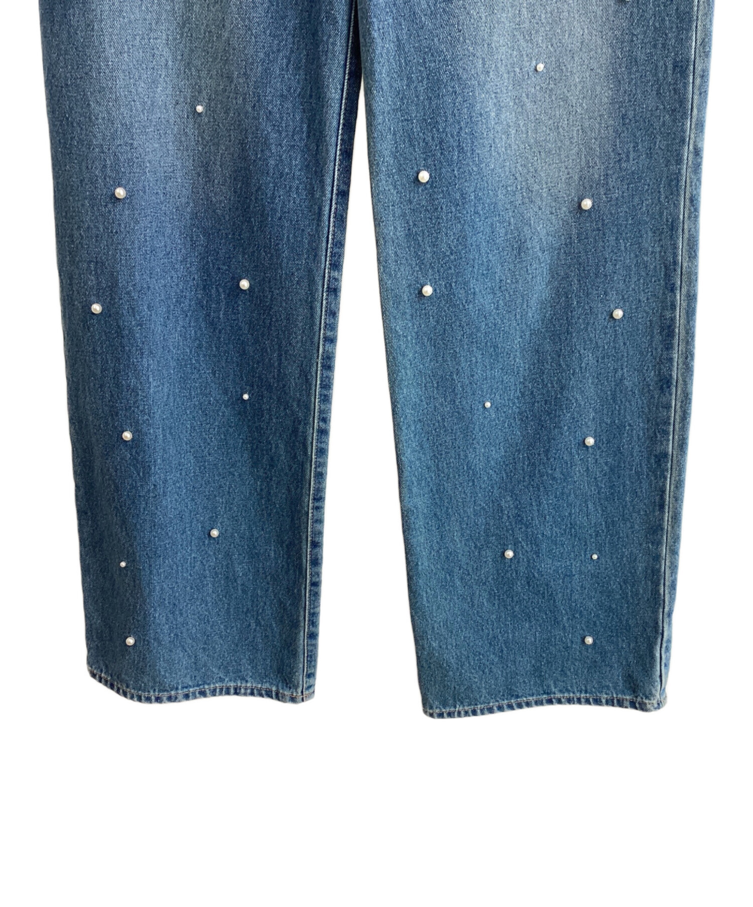 中古・古着通販】darich (ダーリッチ) デニムパンツ パールデザイン