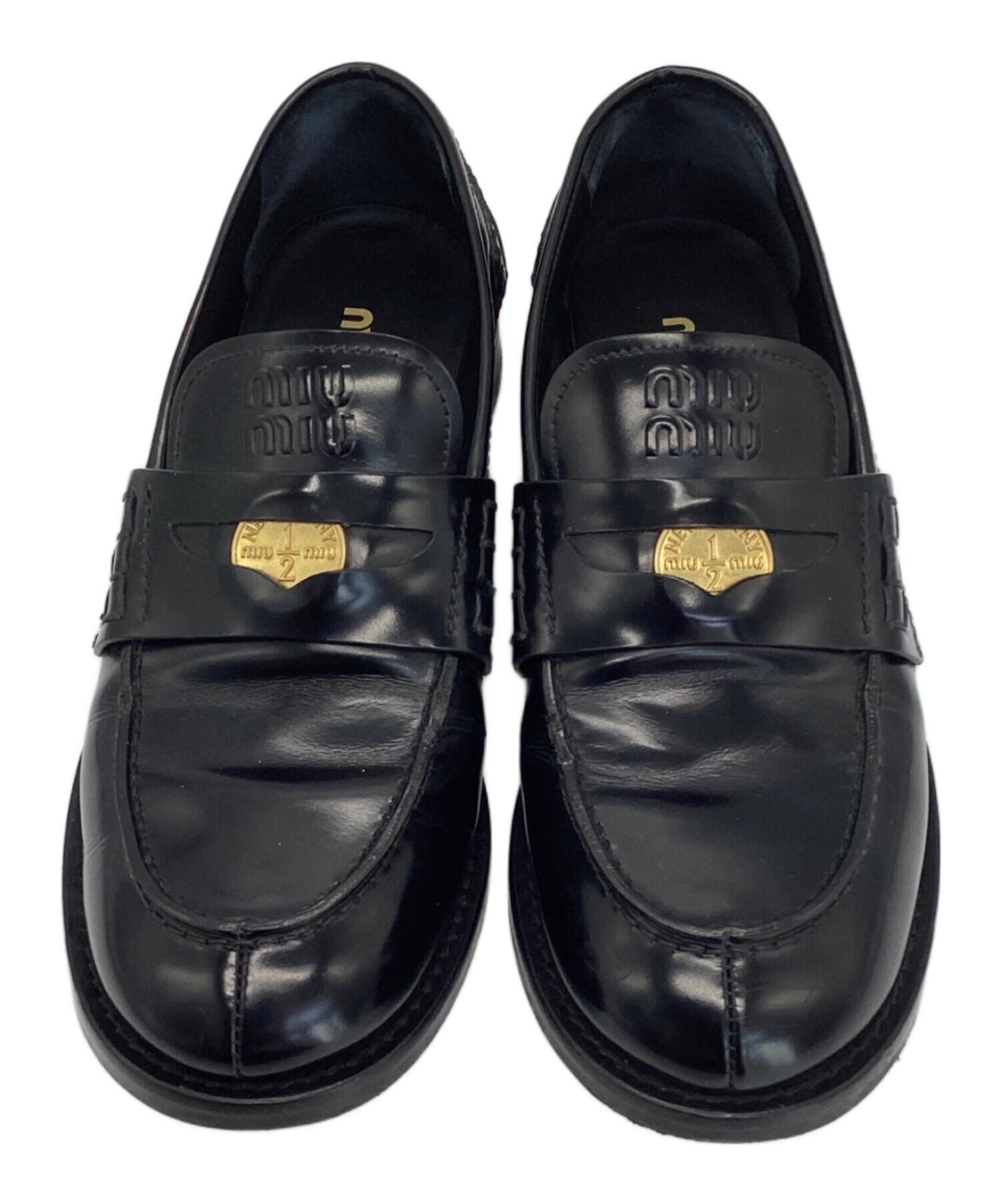 中古・古着通販】MIU MIU (ミュウミュウ) ペニーローファー ブラック