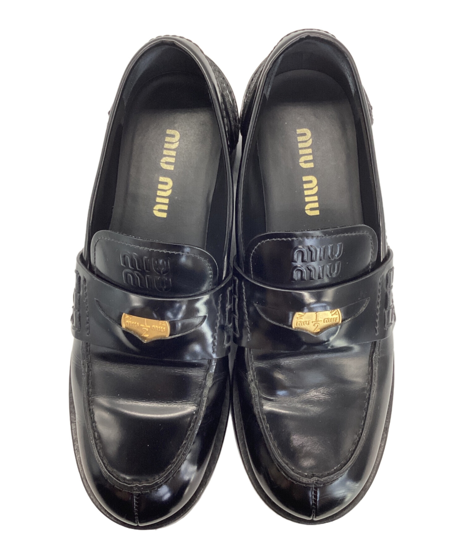 中古・古着通販】MIU MIU (ミュウミュウ) ペニーローファー ブラック