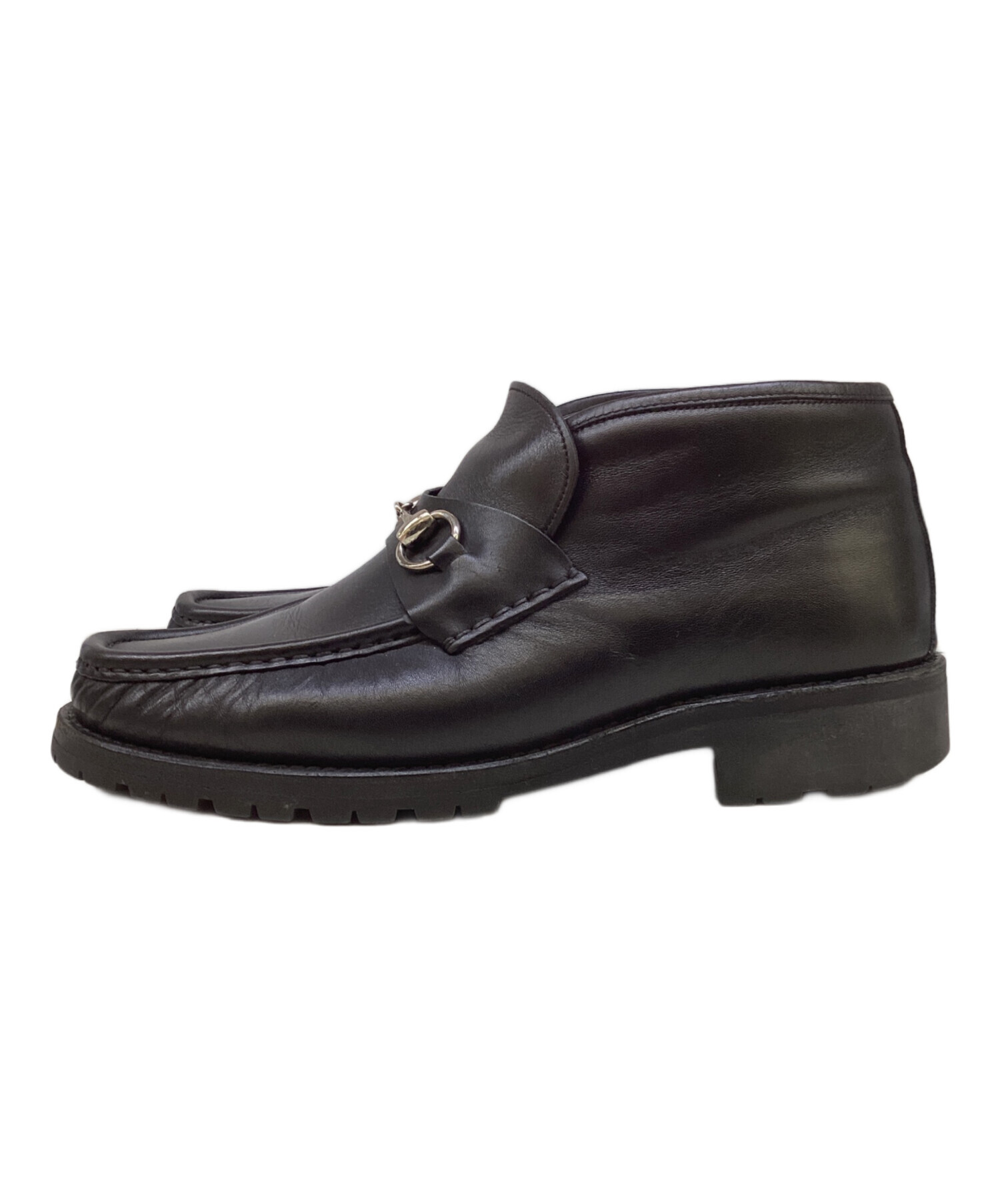 中古・古着通販】GUCCI (グッチ) ホースビットレザーチャッカブーツ 