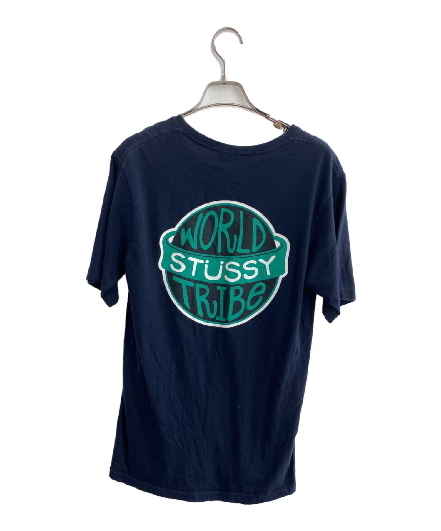 中古・古着通販】stussy (ステューシー) 半袖カットソー ネイビー 