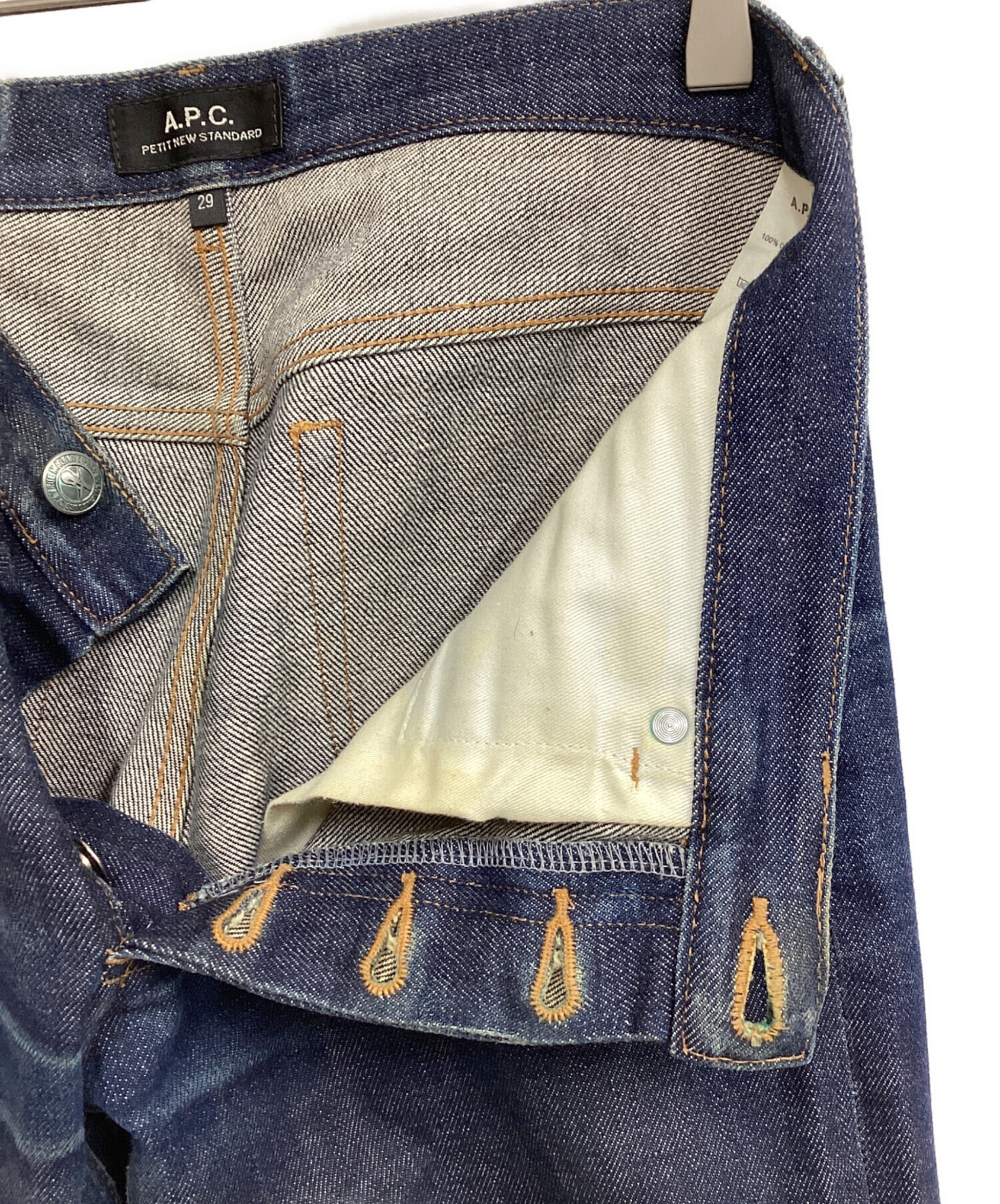 【希少サイズ】A.P.C. ストレートデニム 中古・古着通販】A.P.C. (アーペーセー) デニムパンツ ブルー サイズ