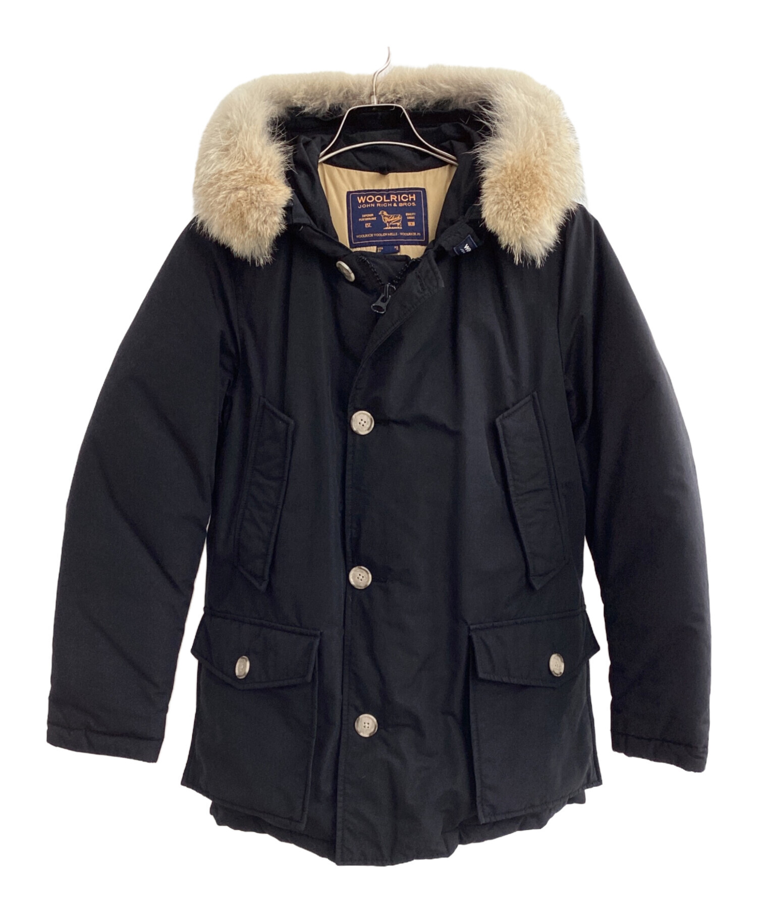 WOOLRICH ウールリッチ ウールジャケット ブラック USA製 古着 古着 USA製 80's WOOLRICH/ウールリッチ/ 裏地ネル / ウールジャケット