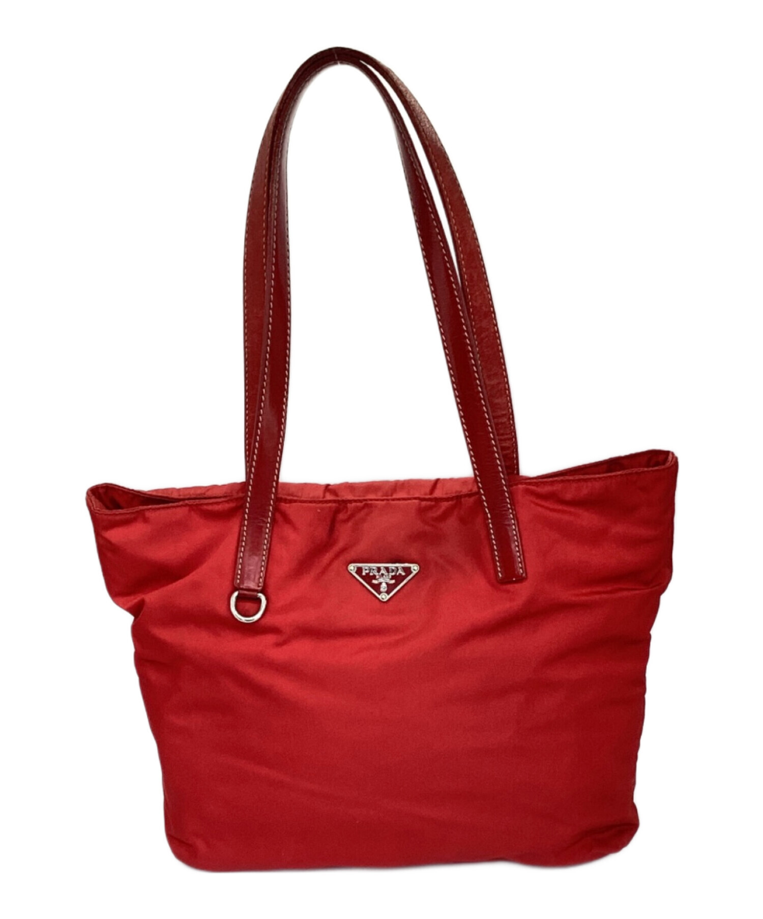 PRADA ナイロントートバッグ　赤　レッド　ナイロン 中古・古着通販】PRADA (プラダ) ナイロンハンドバッグ レッド