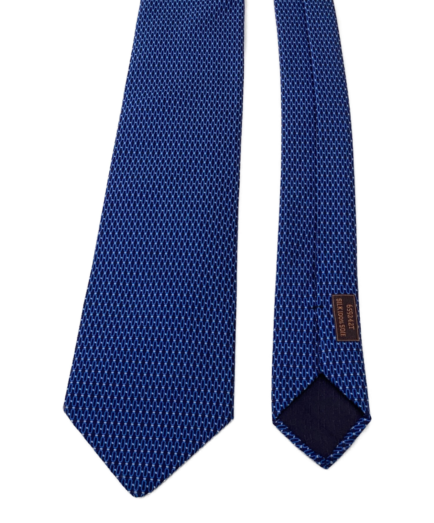 美中古　エルメス ネクタイ 中古・古着通販】HERMES (エルメス) ネクタイ ブルー サイズ