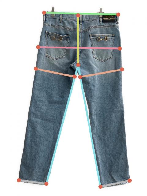 中古・古着通販】GUCCI (グッチ) デニムパンツ インディゴ サイズ:36