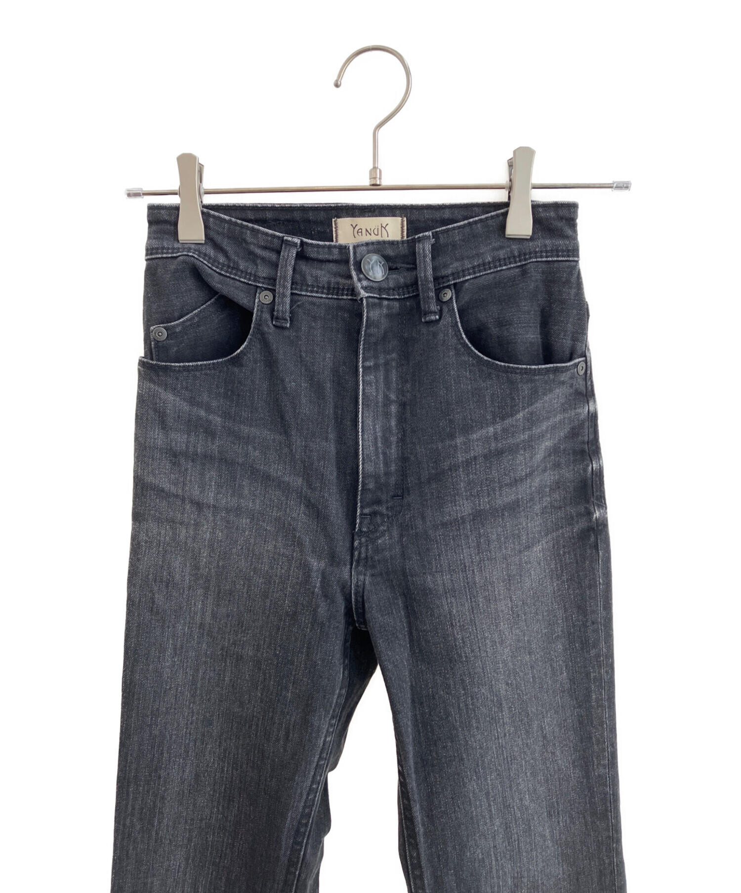 中古・古着通販】YANUK (ヤヌーク) デニムパンツ ブラック サイズ:22
