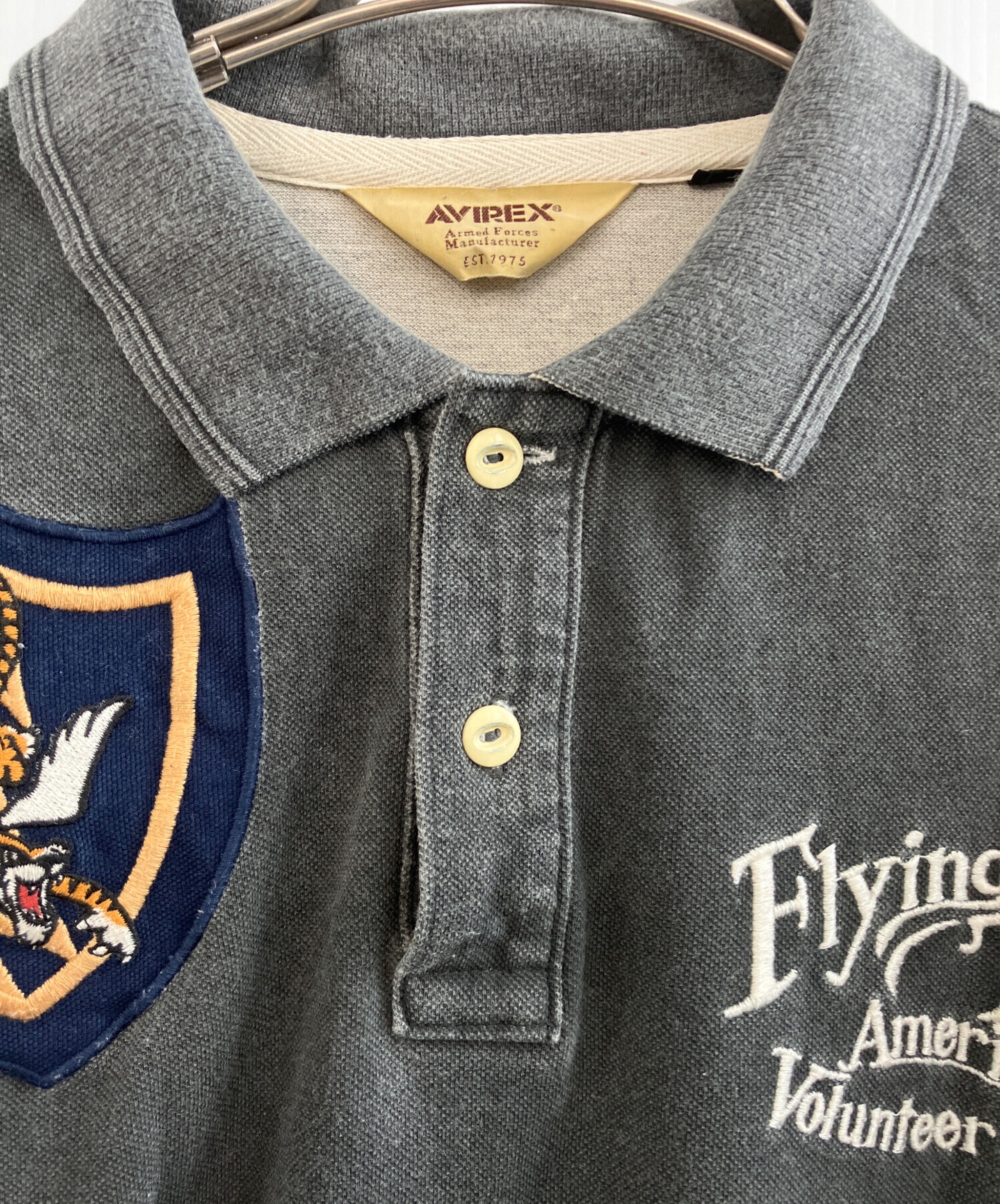 中古・古着通販】AVIREX (アヴィレックス) ポロシャツ グレー サイズ:L 