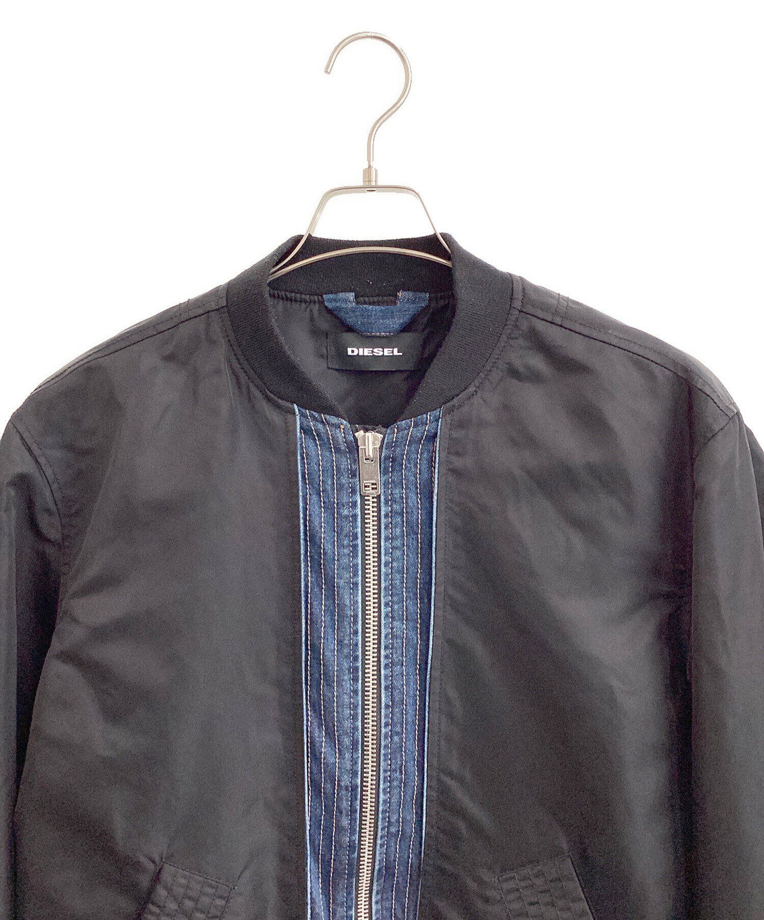 中古・古着通販】DIESEL (ディーゼル) デニム切替MA-1ジャケット