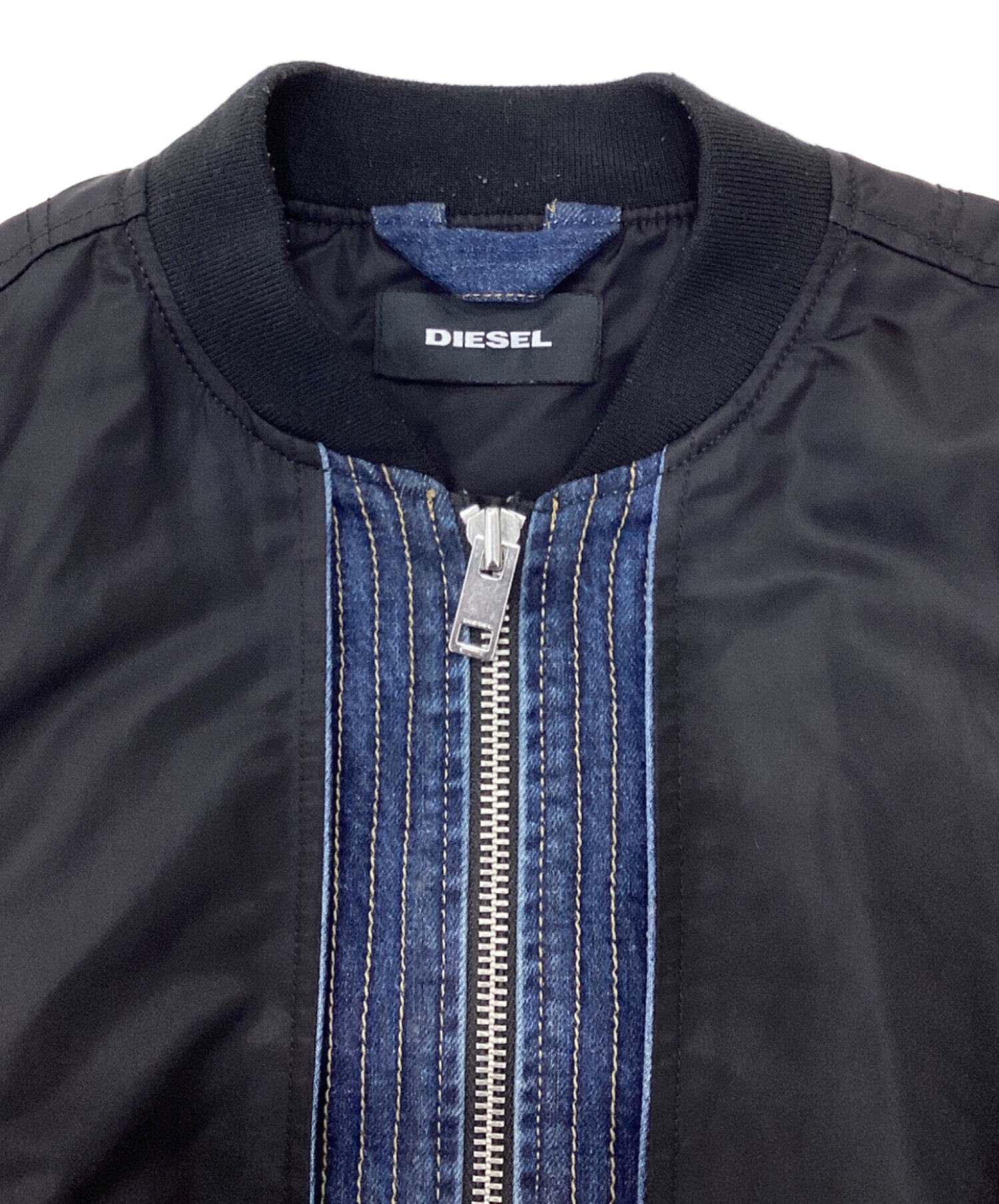 中古・古着通販】DIESEL (ディーゼル) デニム切替MA-1ジャケット