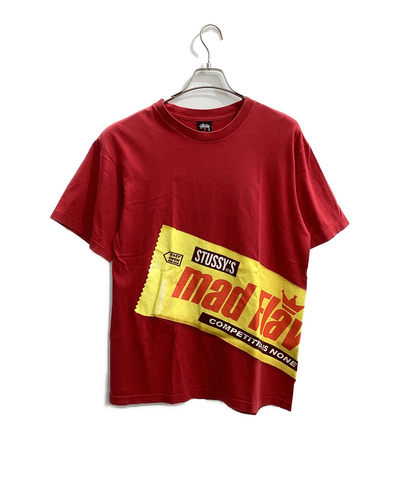 中古・古着通販】stussy (ステューシー) 半袖カットソー レッド サイズ