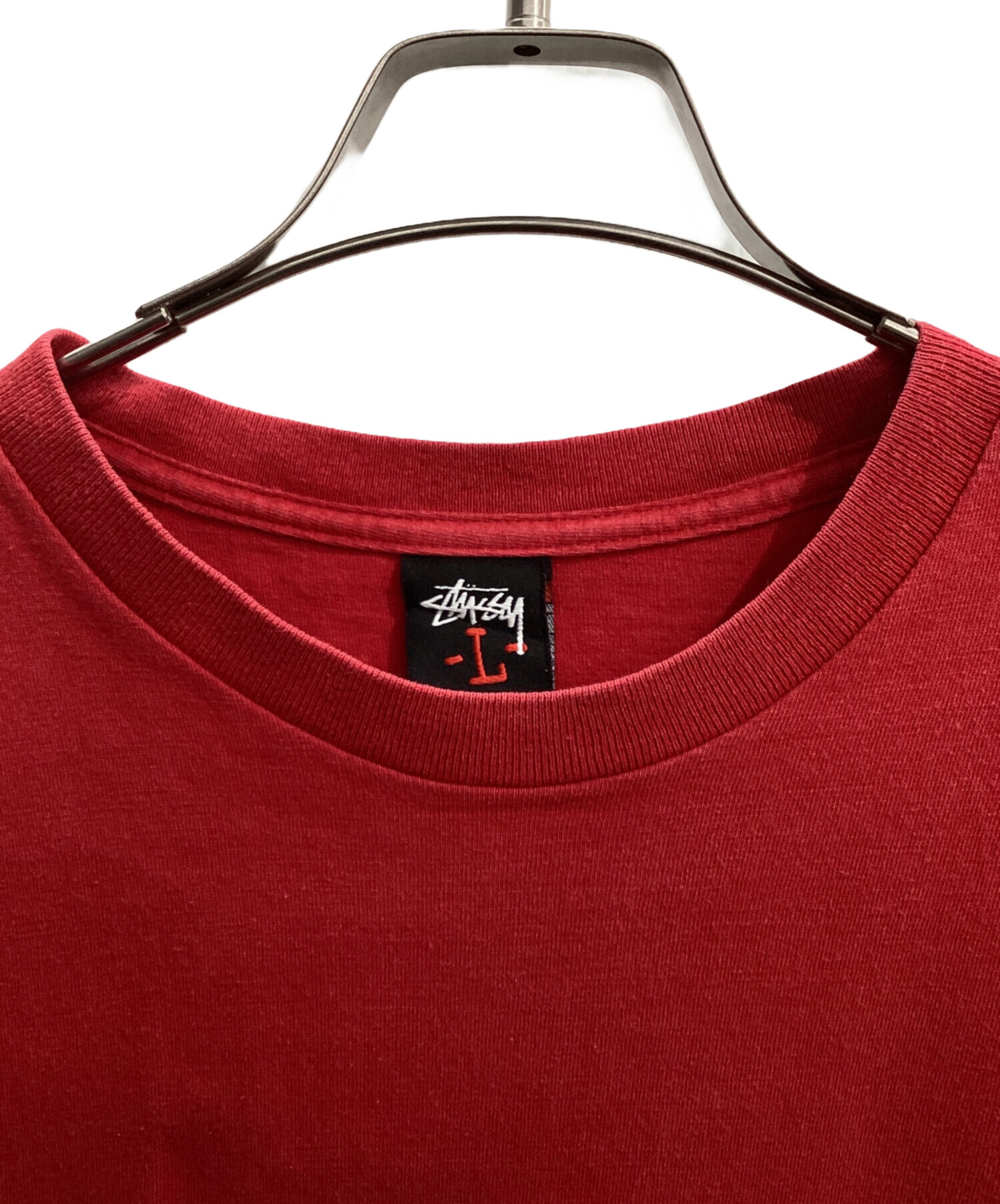 中古・古着通販】stussy (ステューシー) 半袖カットソー レッド サイズ