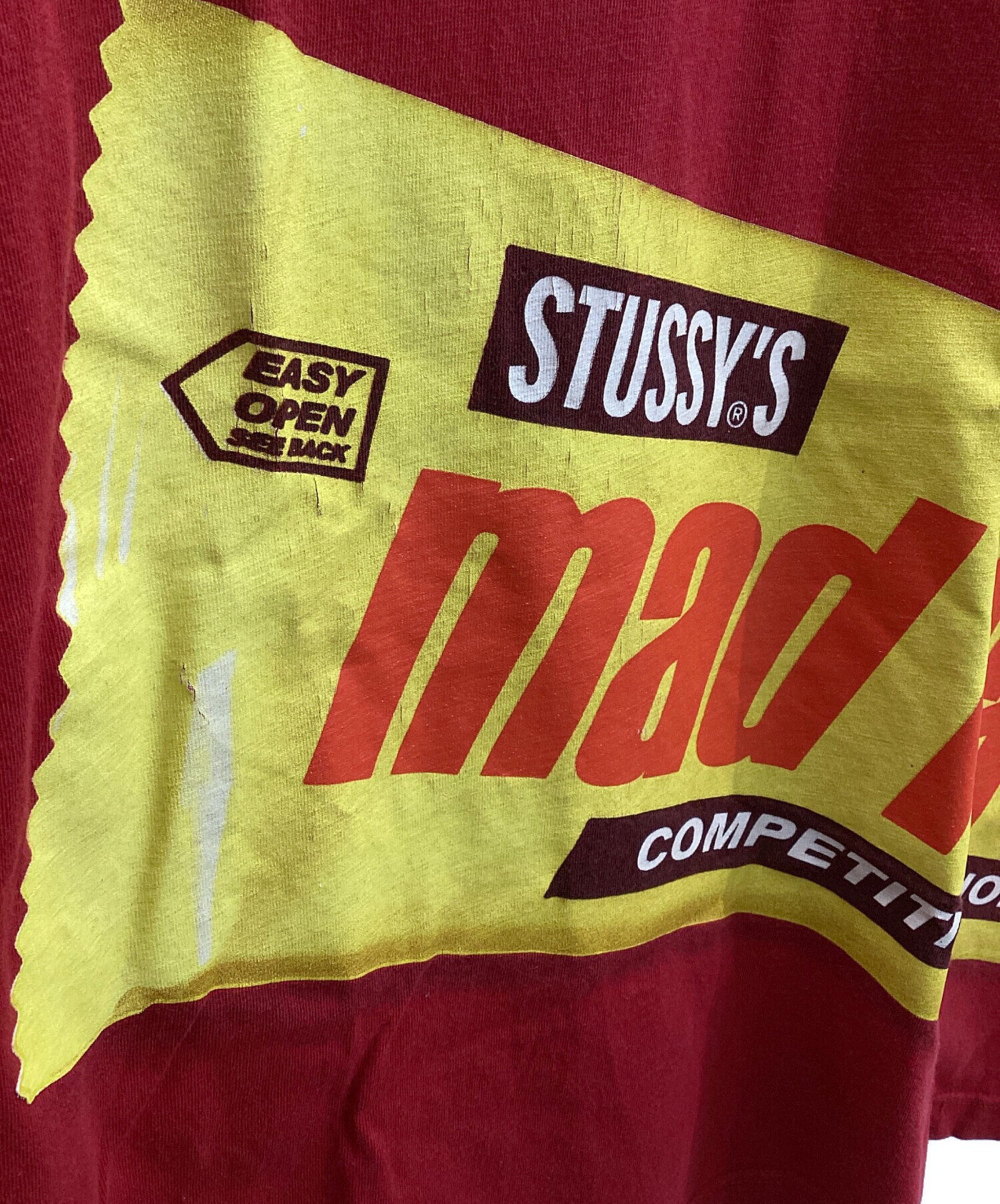 中古・古着通販】stussy (ステューシー) 半袖カットソー レッド サイズ