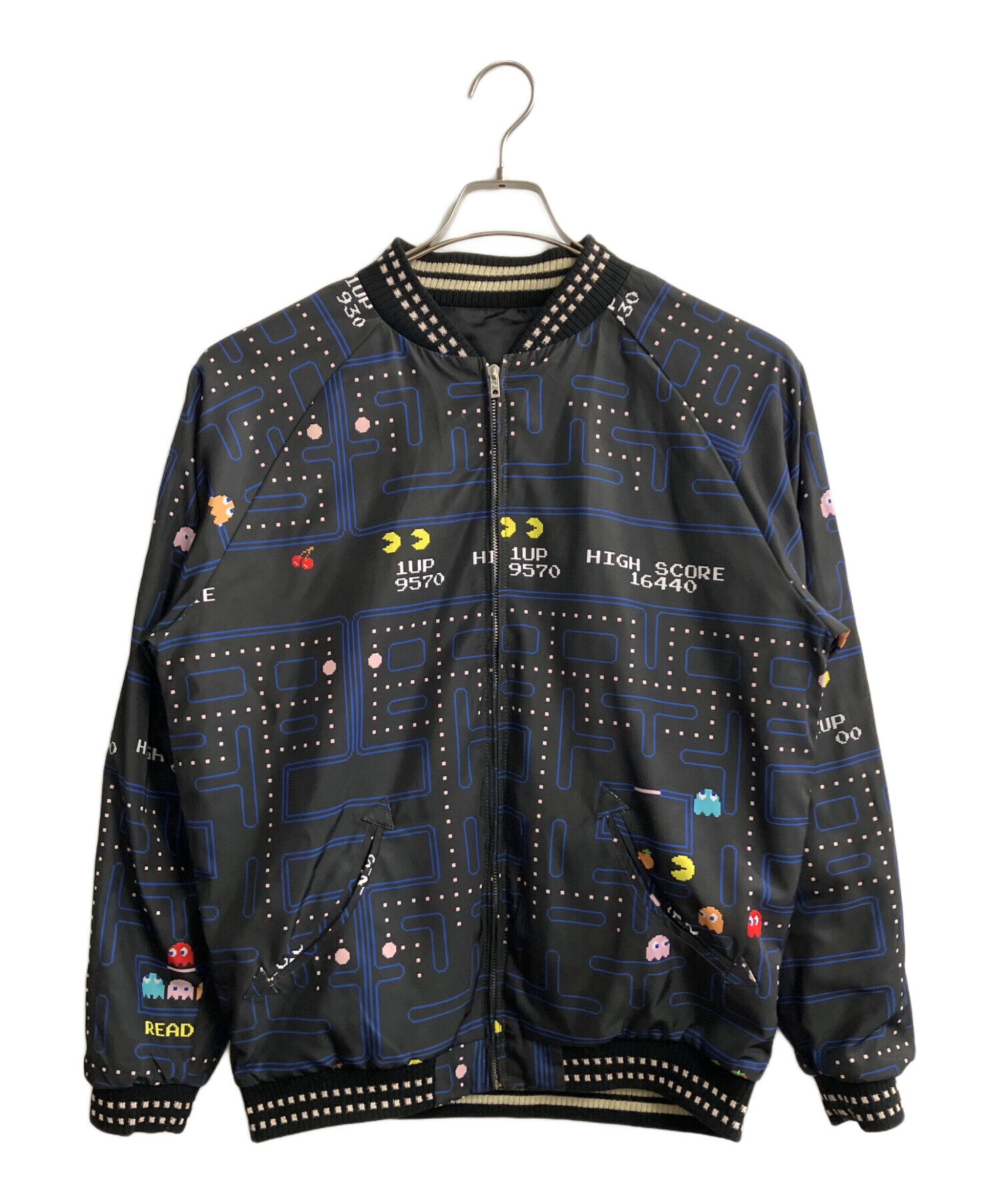 美品　PAC MAN　パックマン　モンスター　リバーシブル　スカジャン　XL黒 中古・古着通販】PAC-MAN (パックマン) リバーシブルスカジャン