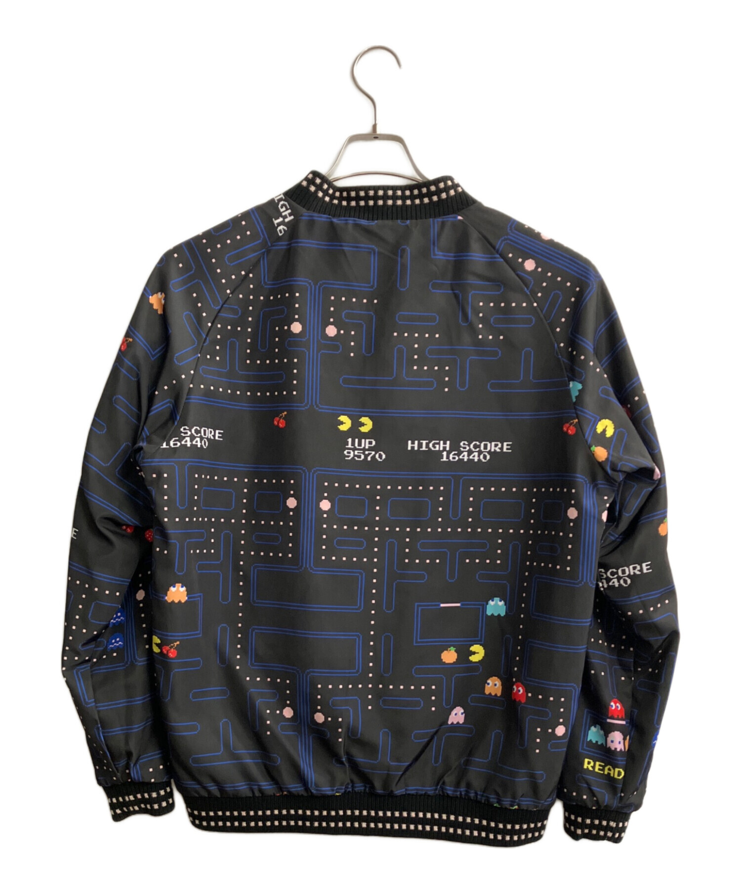 新品　L パックマン　スカジャン　ブラック　刺繍　リバーシブル 中古・古着通販】PAC-MAN (パックマン) リバーシブルスカジャン