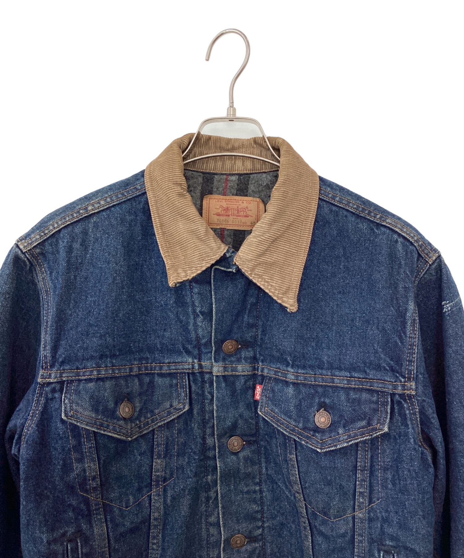 中古・古着通販】LEVI'S (リーバイス) デニムジャケット ブルー サイズ