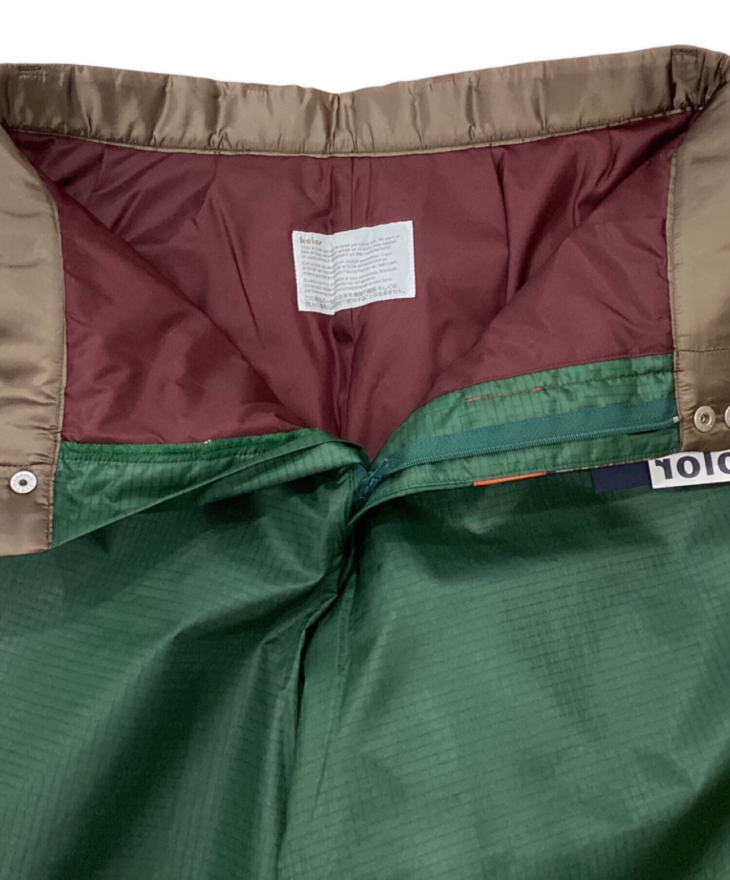 kolor カラー　ナイロンパンツ　新品　定価38500円 中古・古着通販】KOLOR (カラー) ナイロンハーフパンツ グリーン