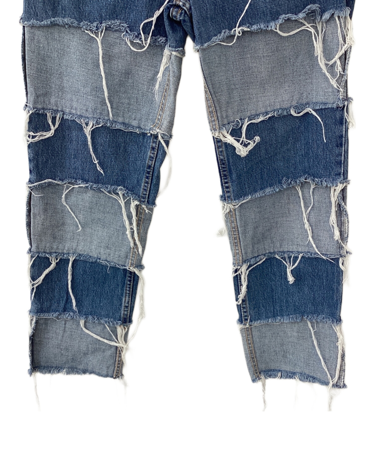 中古・古着通販】LEVI'S (リーバイス) リメイクデニムパンツ ブルー