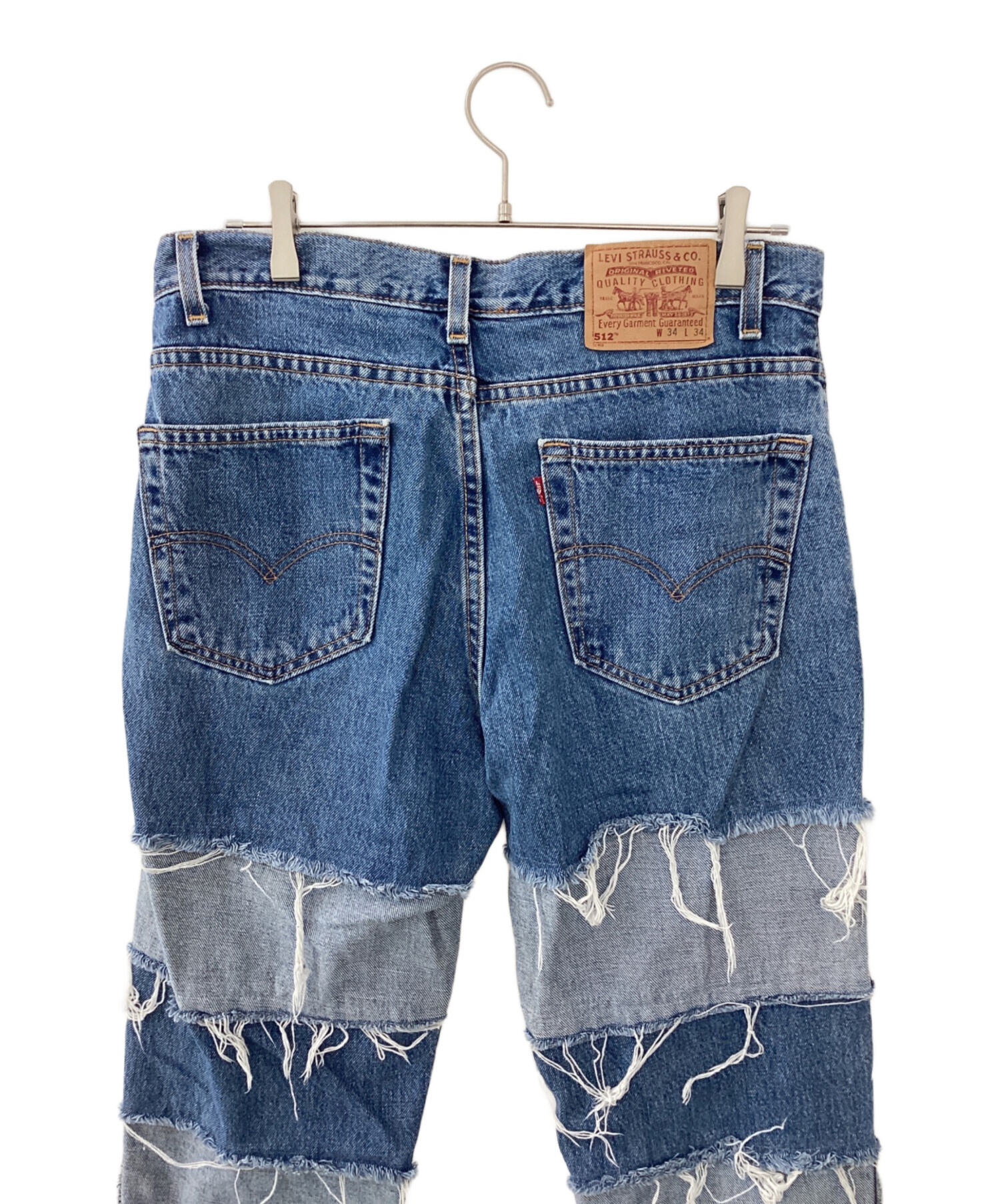 中古・古着通販】LEVI'S (リーバイス) リメイクデニムパンツ ブルー