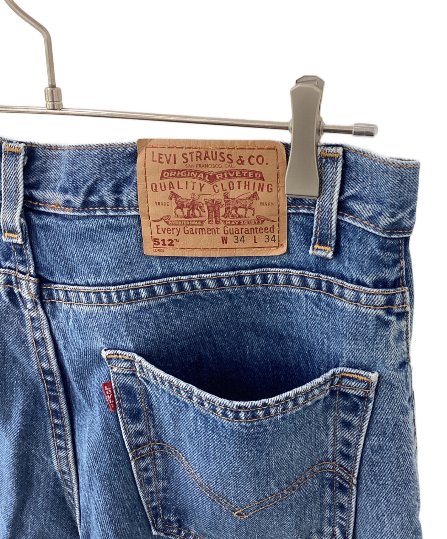 中古・古着通販】LEVI'S (リーバイス) リメイクデニムパンツ ブルー