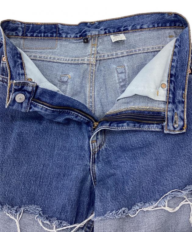 中古・古着通販】LEVI'S (リーバイス) リメイクデニムパンツ ブルー