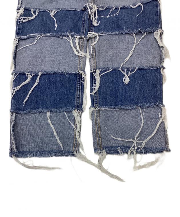 Levi's リーバイス リメイク　デニムパンツ 中古・古着通販】LEVI'S (リーバイス) リメイクデニムパンツ ブルー