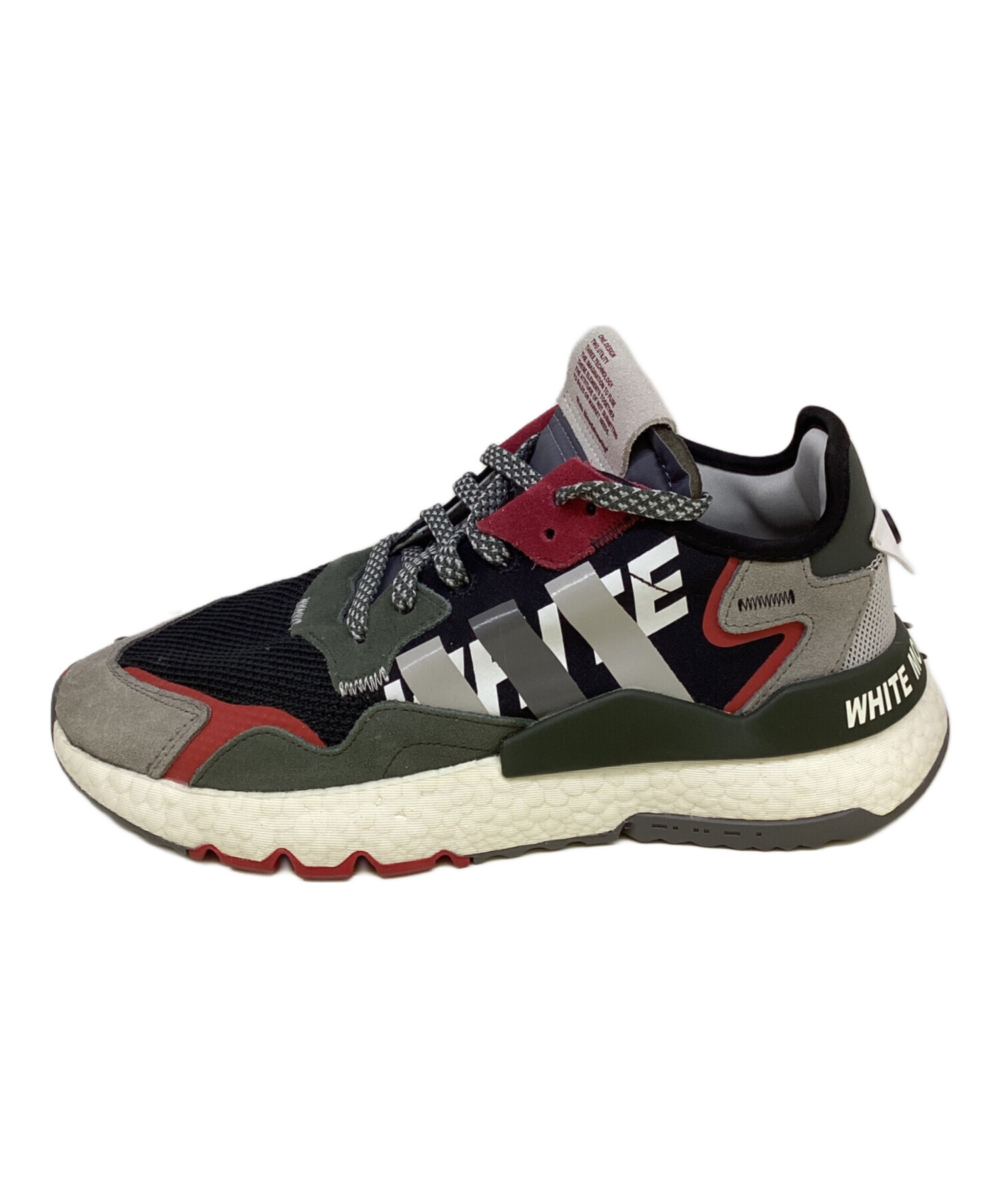 中古・古着通販】NIKE (ナイキ) スニーカー グレー×ブラック×レッド