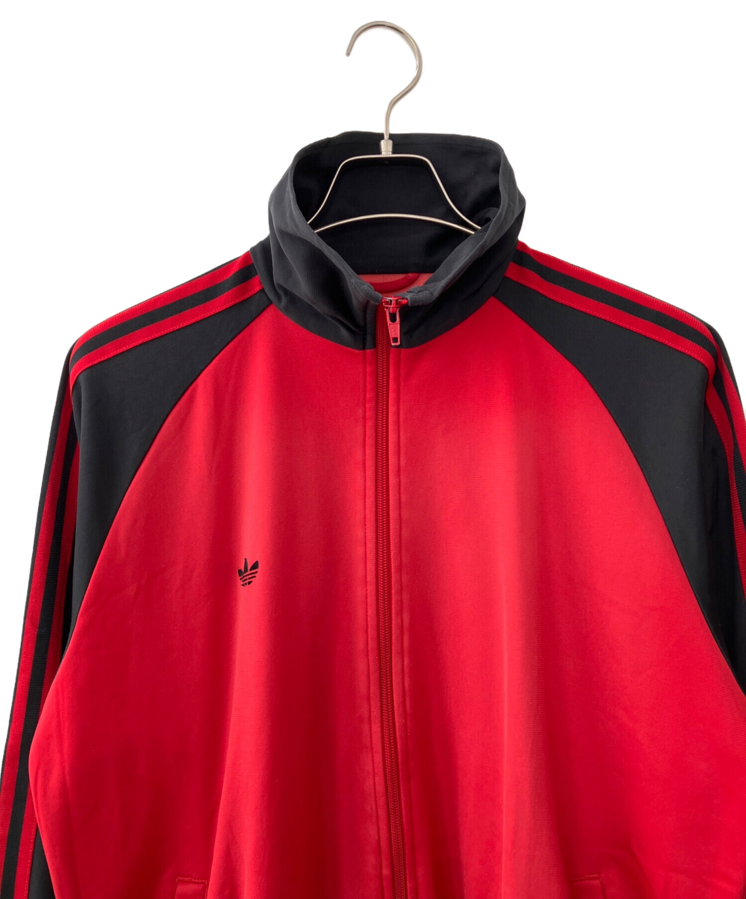 古着 トラックジャケット アディダス トレフォイル 長襟メンズXO 中古・古着通販】adidas (アディダス) トラックジャケット レッド
