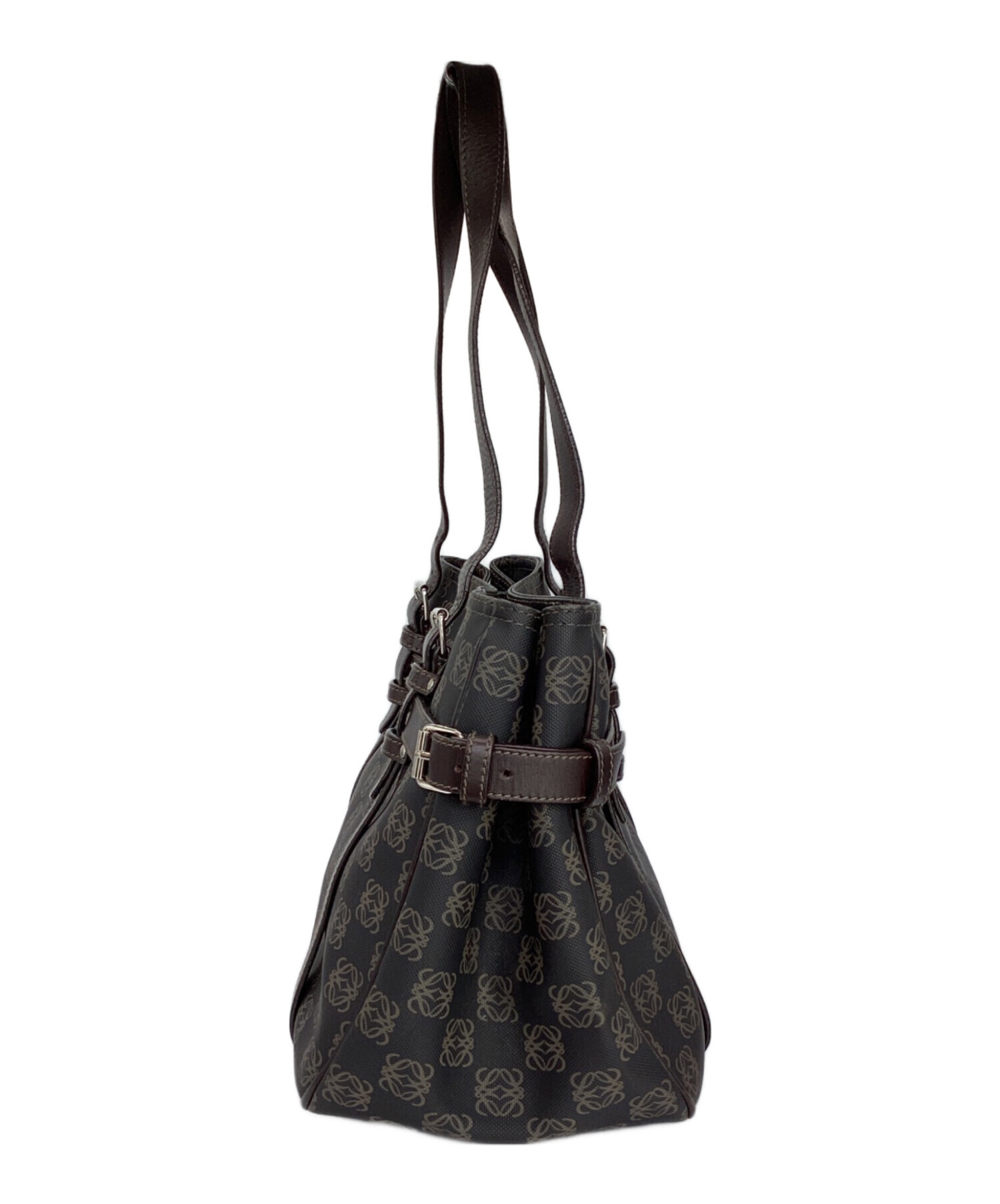 中古・古着通販】LOEWE (ロエベ) ハンドバッグ アナグラム ダーク 