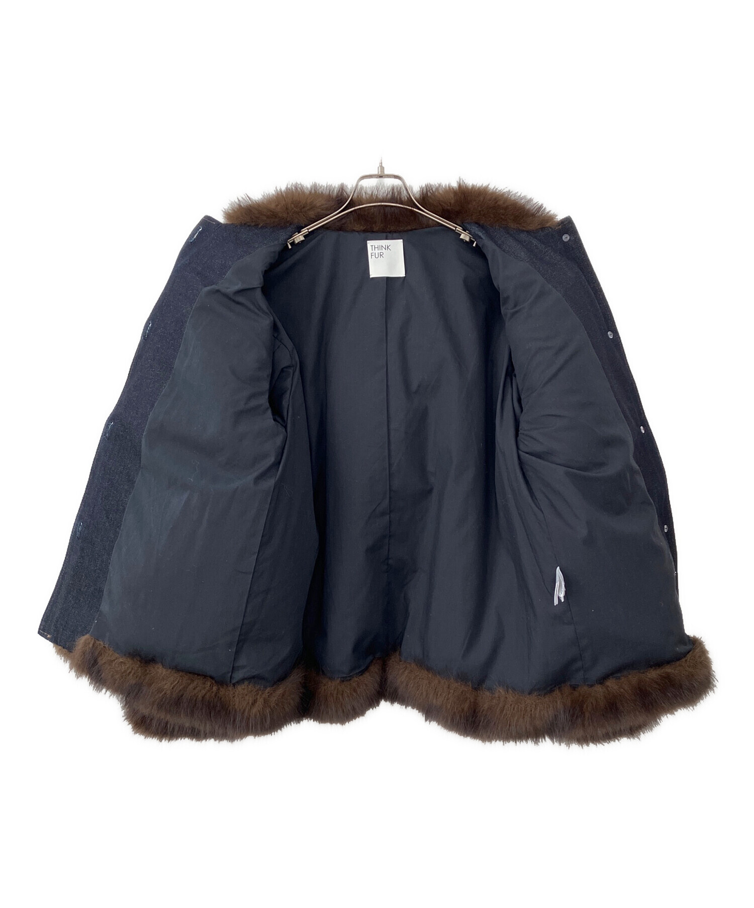 中古・古着通販】THINK FUR (シンクファー) ファー付きデニム