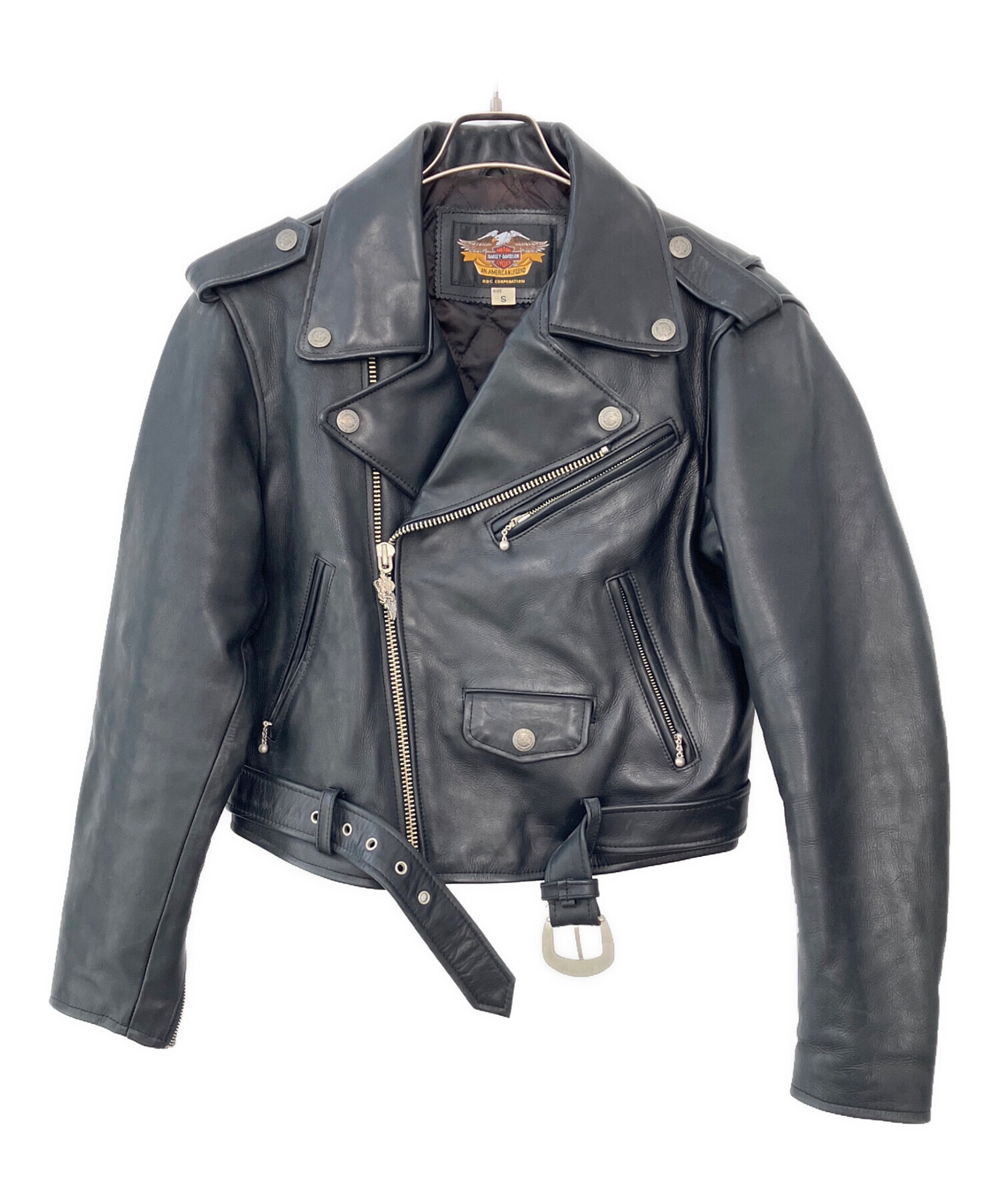⁠極美品 ハーレーダビッドソン 純正 ダブルライダース 40180 M相当　黒 中古・古着通販】HARLEY-DAVIDSON (ハーレーダビッドソン) ダブル