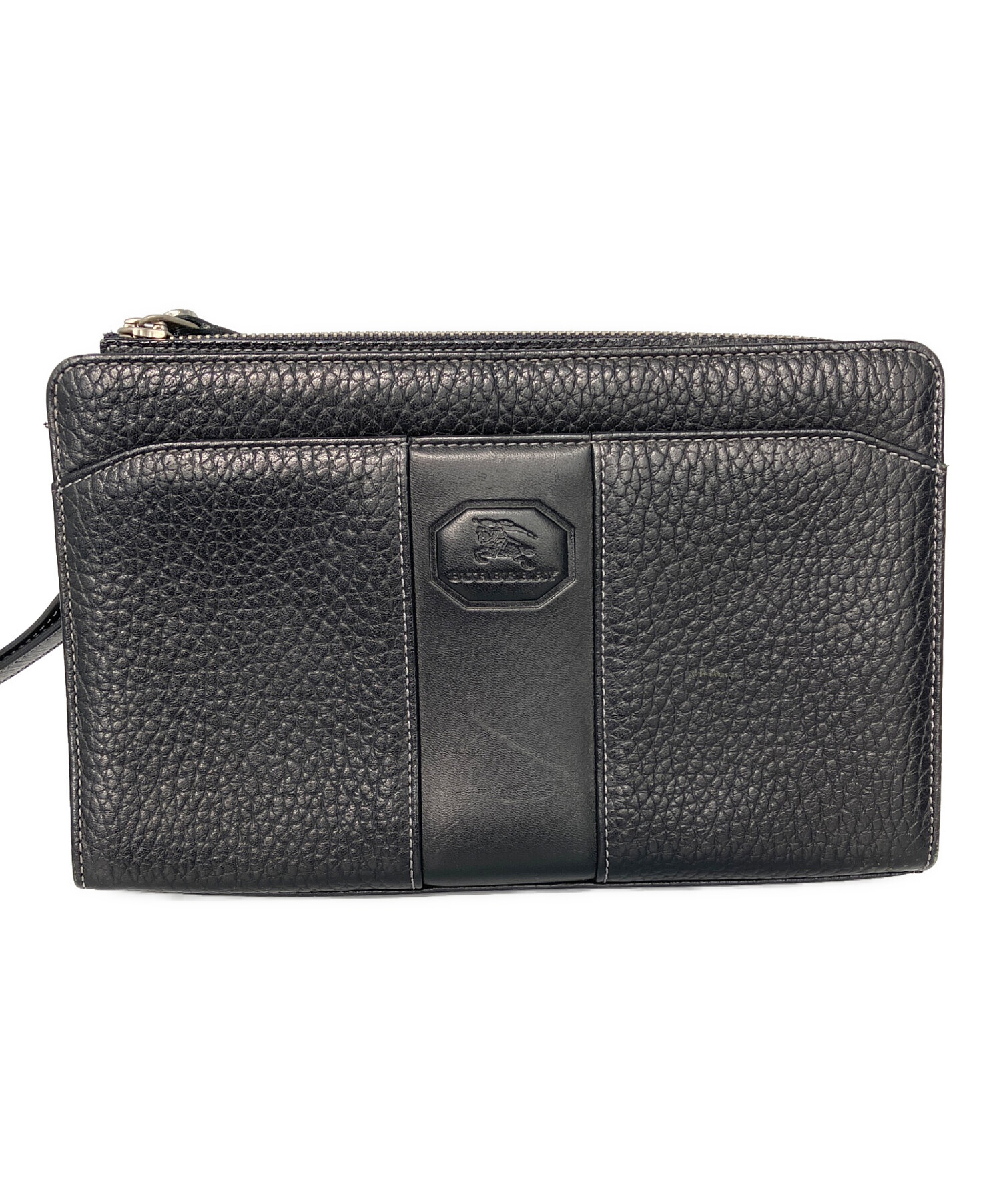 中古・古着通販】BURBERRY (バーバリー) クラッチバッグ ブラック