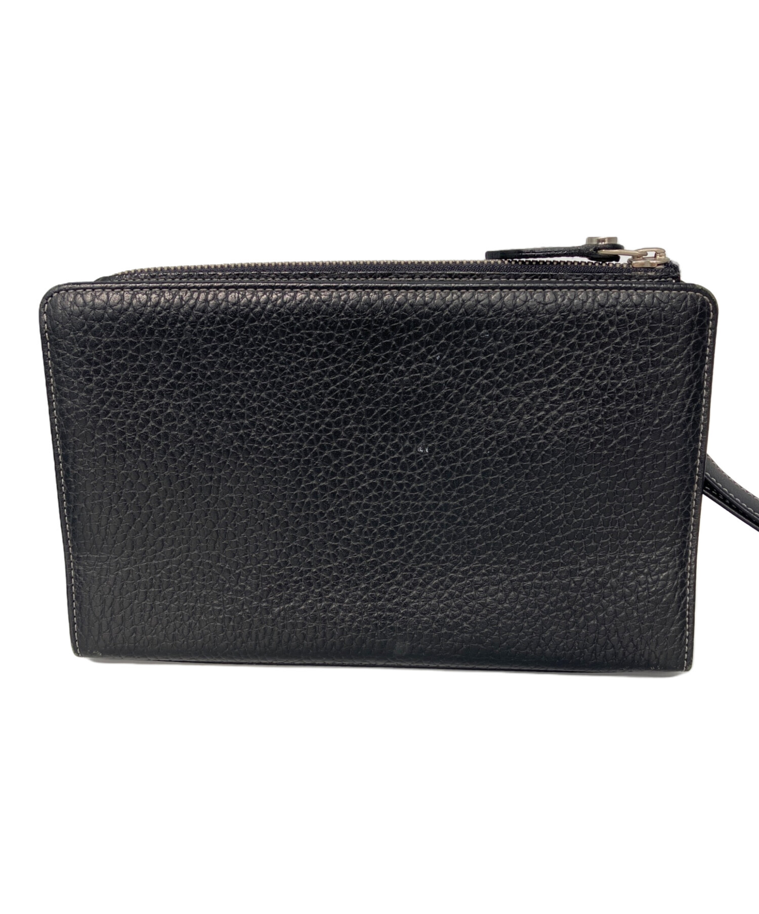 BURBERRY バーバリー レザー リストレット ポーチ クラッチ バッグ 中古・古着通販】BURBERRY (バーバリー) クラッチバッグ ブラック