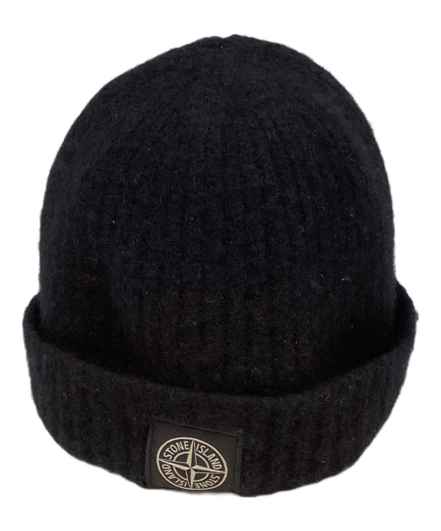 STONE  ブラックニット帽 中古・古着通販】STONE ISLAND (ストーンアイランド) ニット帽