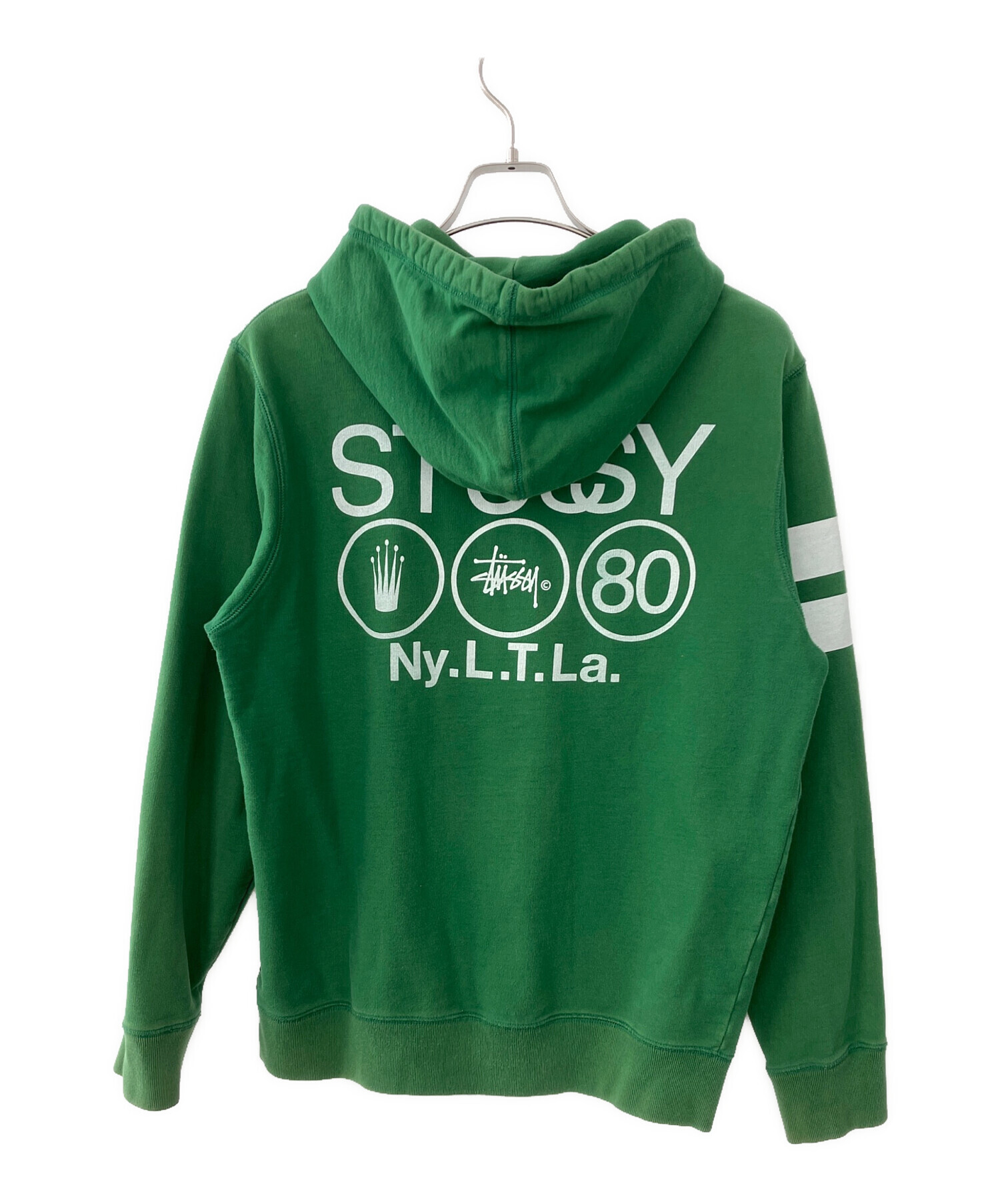 Stüssy ジップアップパーカー グリーン S 中古・古着通販】stussy (ステューシー) ジップパーカー グリーン