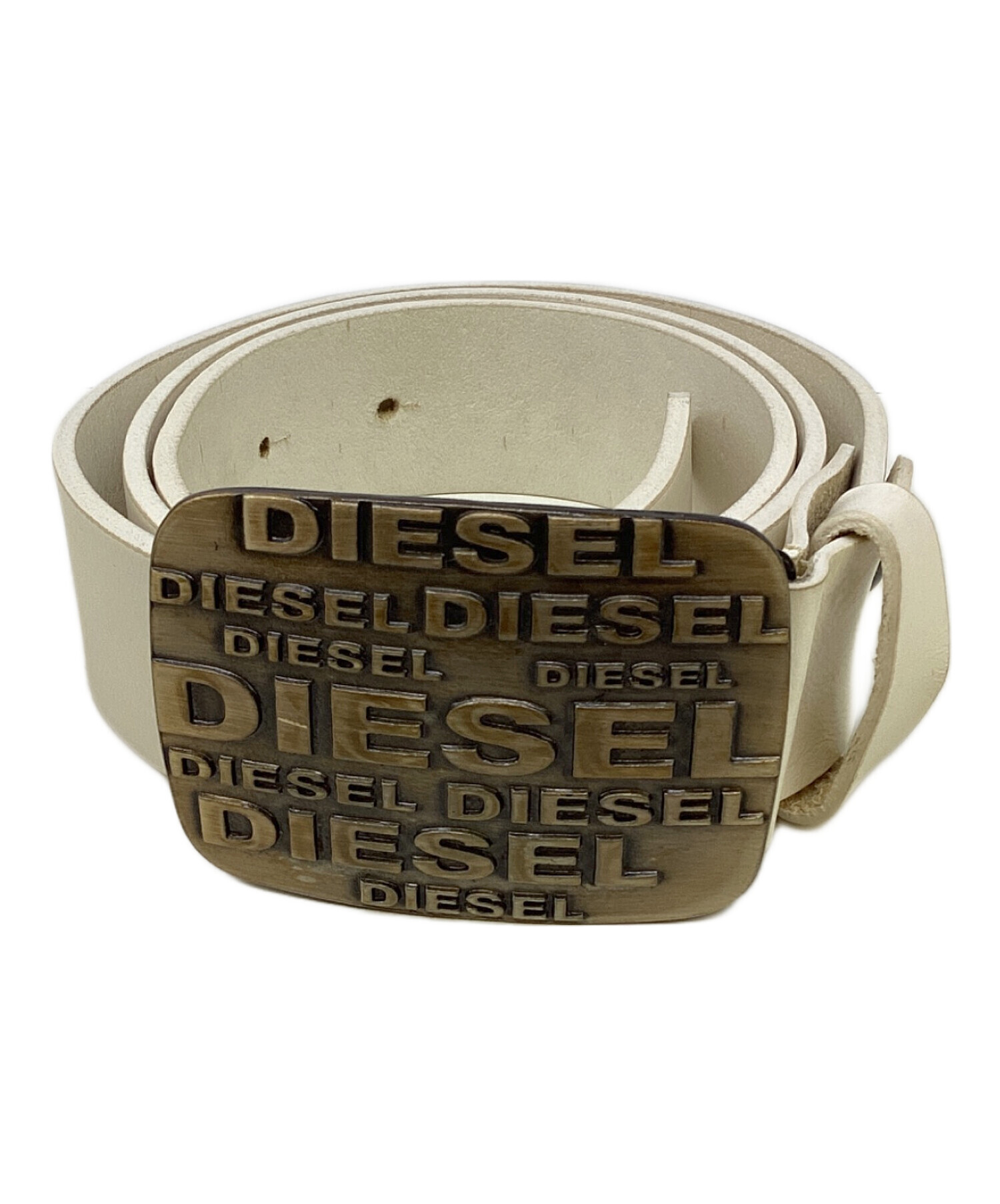 中古・古着通販】DIESEL (ディーゼル) レザーベルト ホワイト