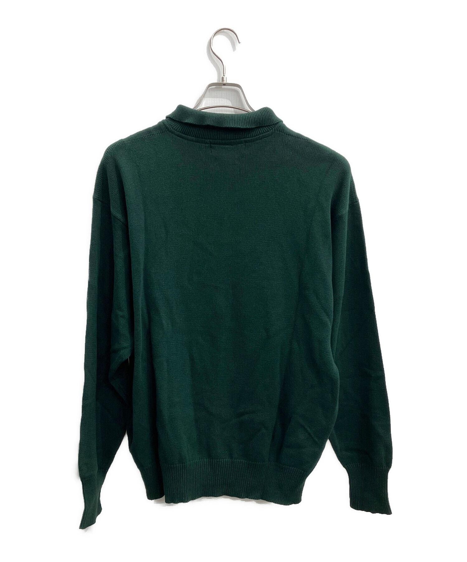 ラルフローレン 現行QRタグ ケーブルニットポロシャツ ウォッシュ加工グリーンS 中古・古着通販】POLO RALPH LAUREN (ポロ・ラルフローレン