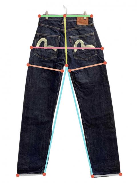 中古・古着通販】EVISU (エヴィス) デニムパンツ インディゴ サイズ 中古・古着通販】EVISU (エヴィス) デニムパンツ インディゴ サイズ