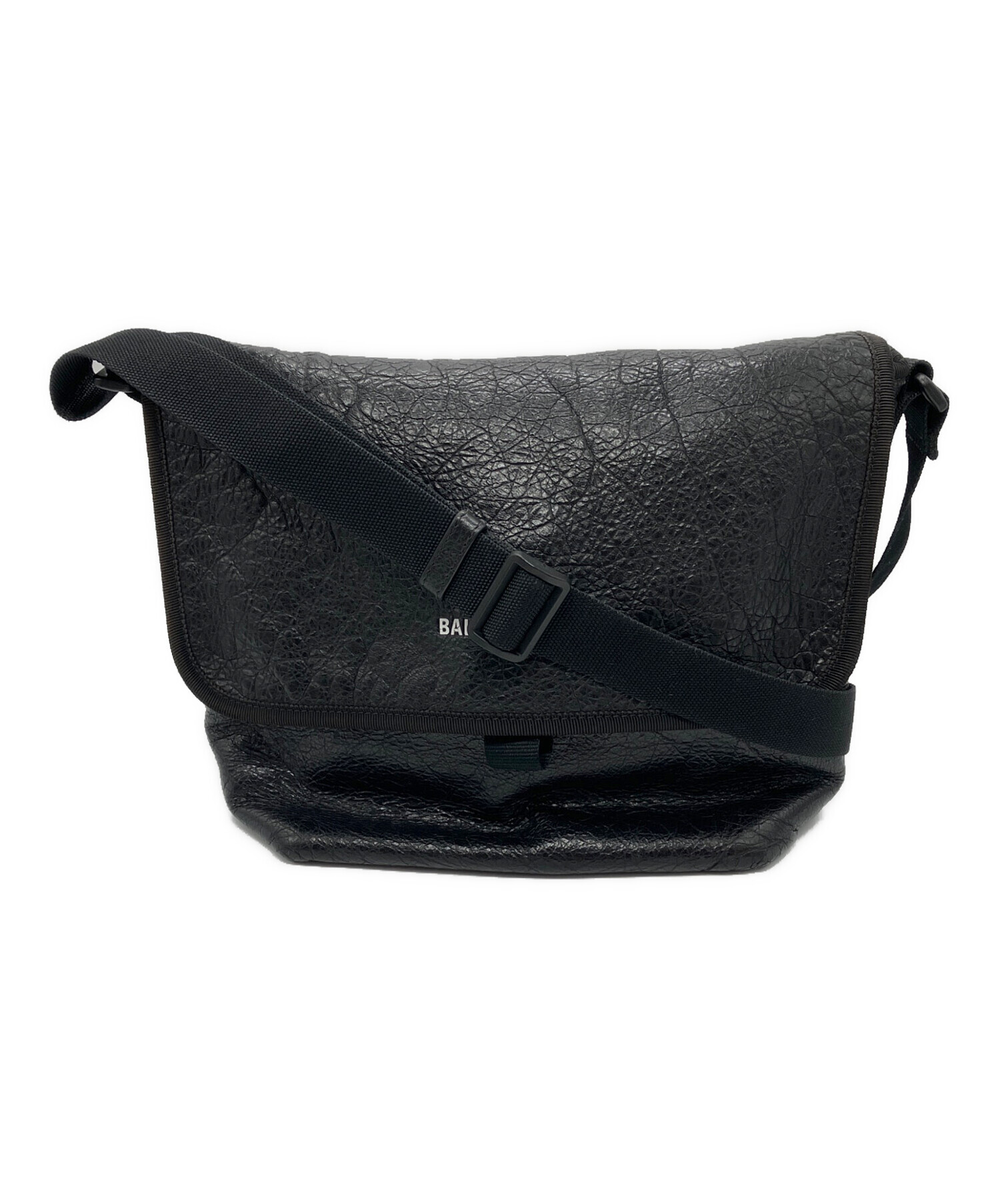 BALENCIAGA レザーショルダーバッグ　ブラック　　　 バレンシアガ 中古・古着通販】BALENCIAGA (バレンシアガ) ショルダーバッグ