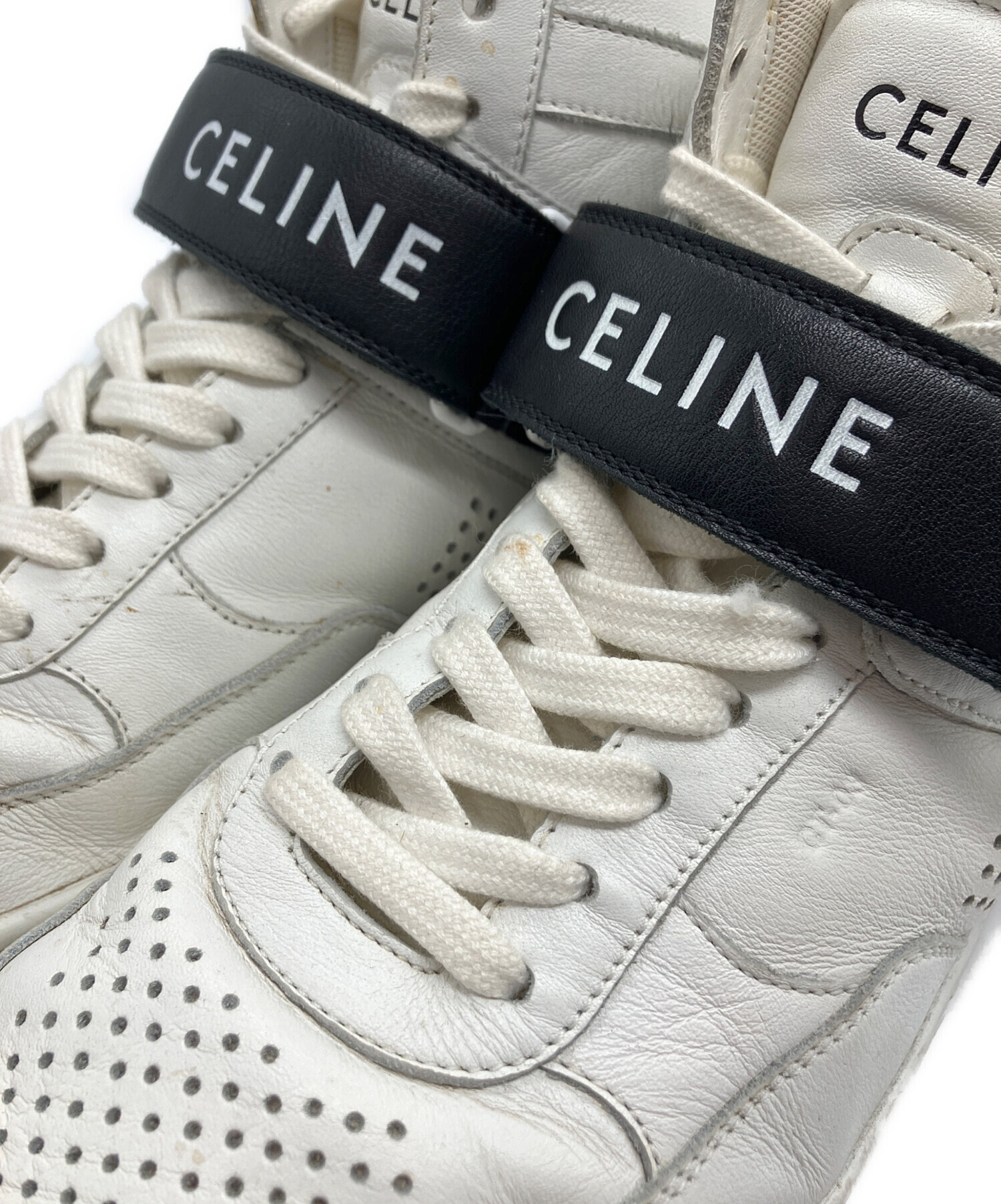 中古・古着通販】CELINE (セリーヌ) スニーカー ホワイト×ブラック 
