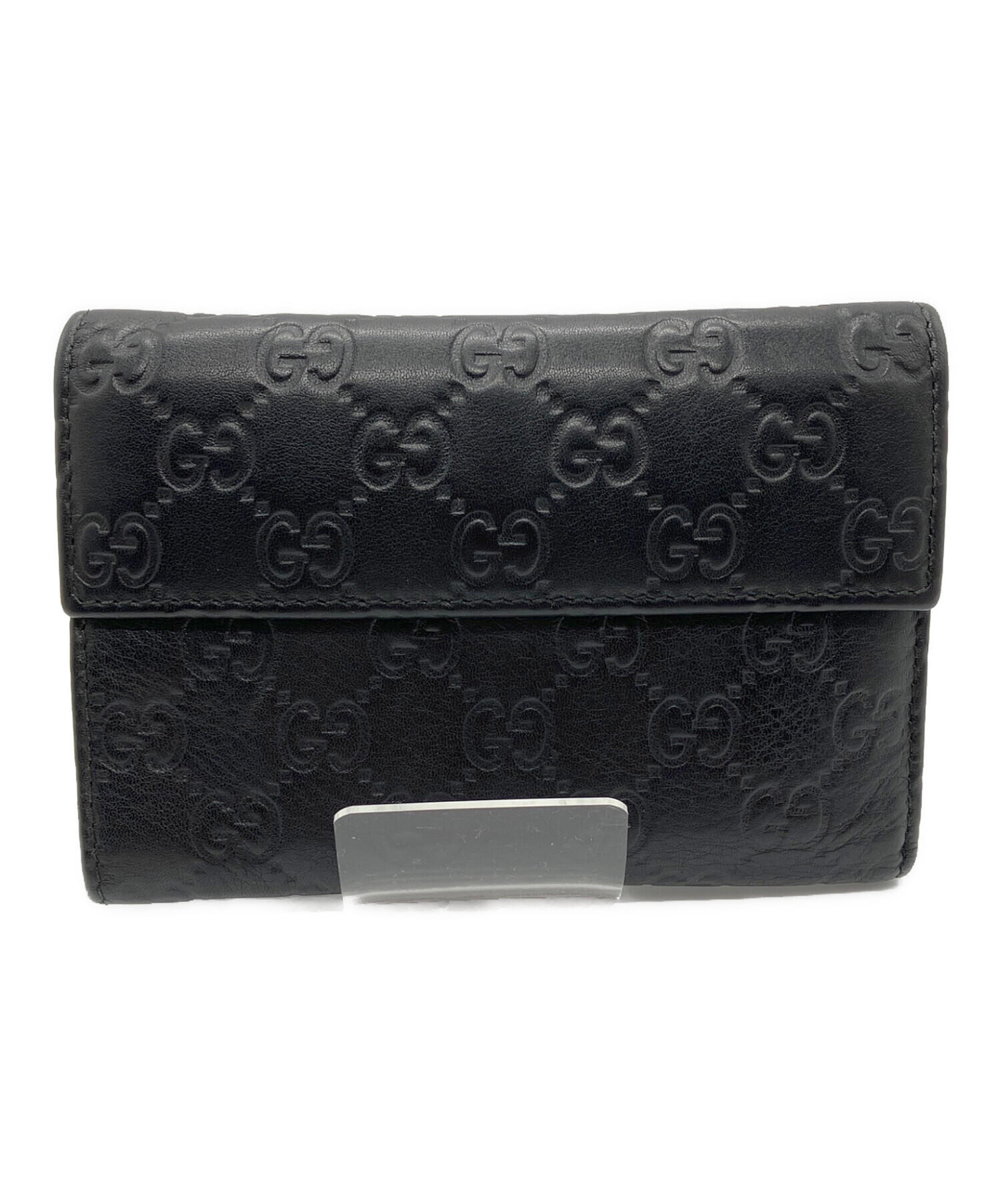 中古・古着通販】GUCCI (グッチ) 2つ折り財布 ブラック｜ブランド