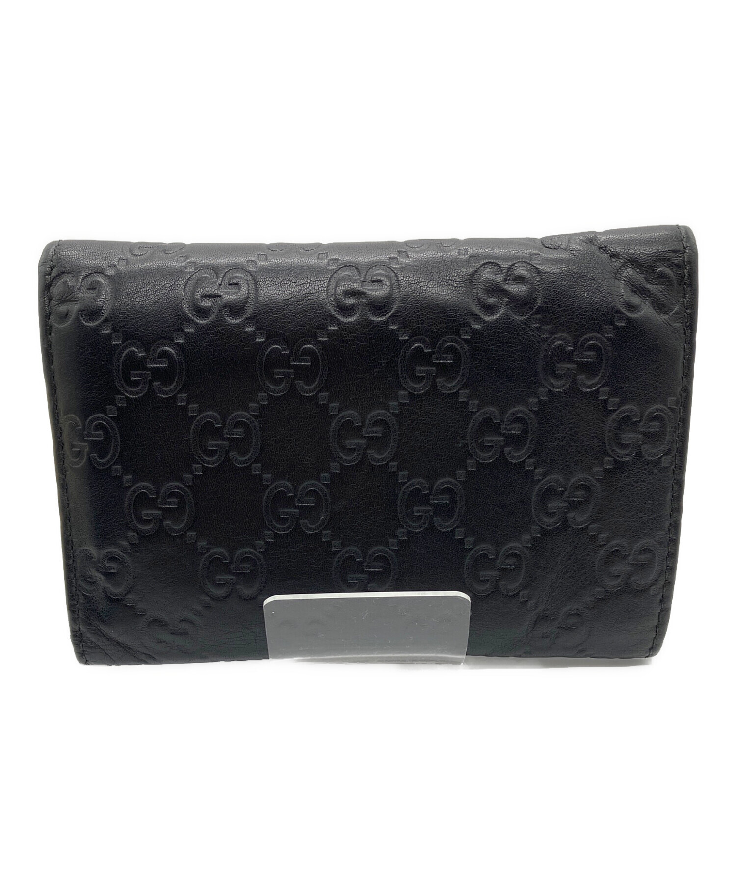 中古・古着通販】GUCCI (グッチ) 2つ折り財布 ブラック｜ブランド