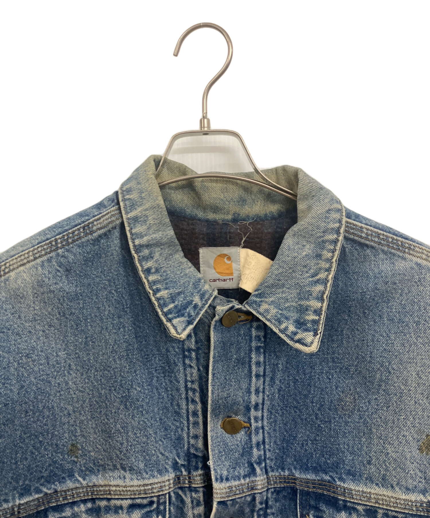 Carhartt カーハート デニムジャケット M ジップ ロゴパッチ 古着 中古・古着通販】CarHartt (カーハート) デニムジャケット インディゴ