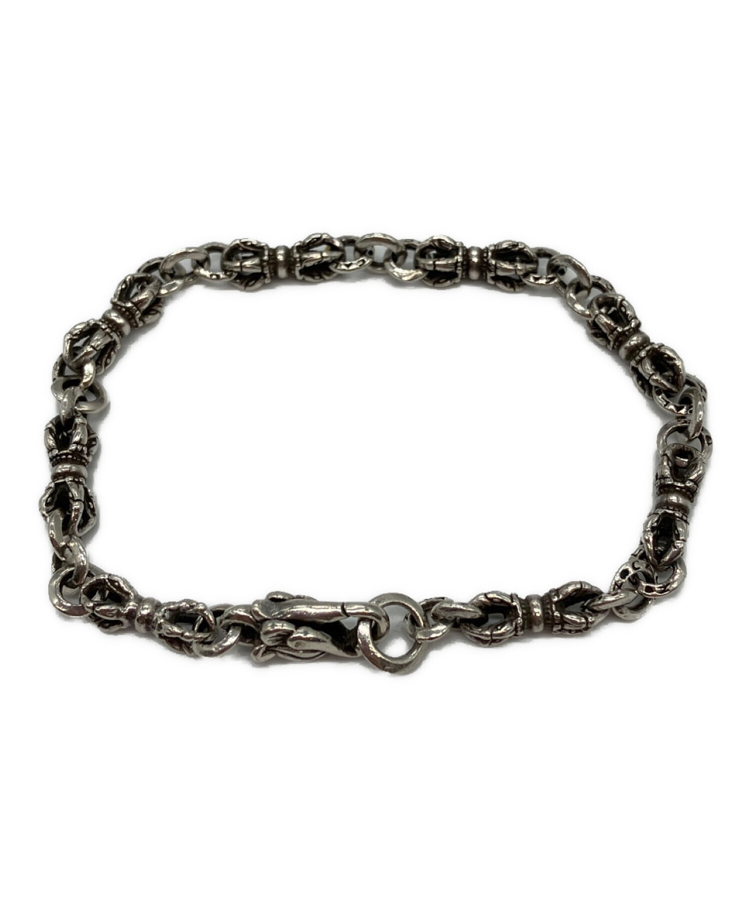 中古・古着通販】ZOCALO (ソカロ) ダブルリングブレスレット シルバー