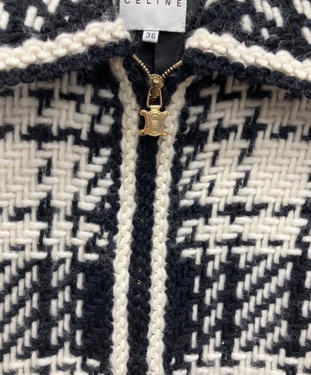 中古・古着通販】CELINE (セリーヌ) マカダムジップツイードジャケット 