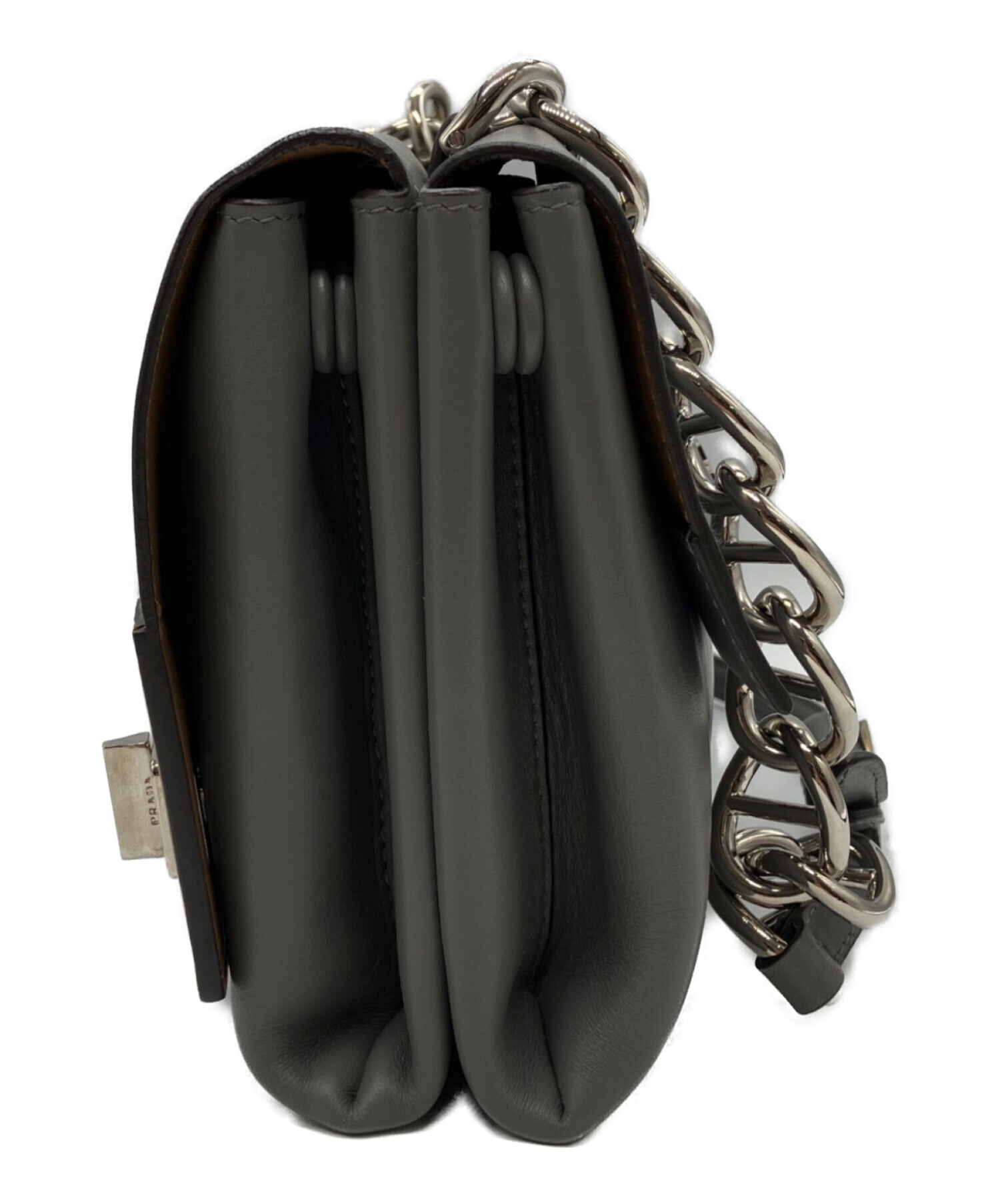 中古・古着通販】PRADA (プラダ) チェーンショルダーバッグ グレー