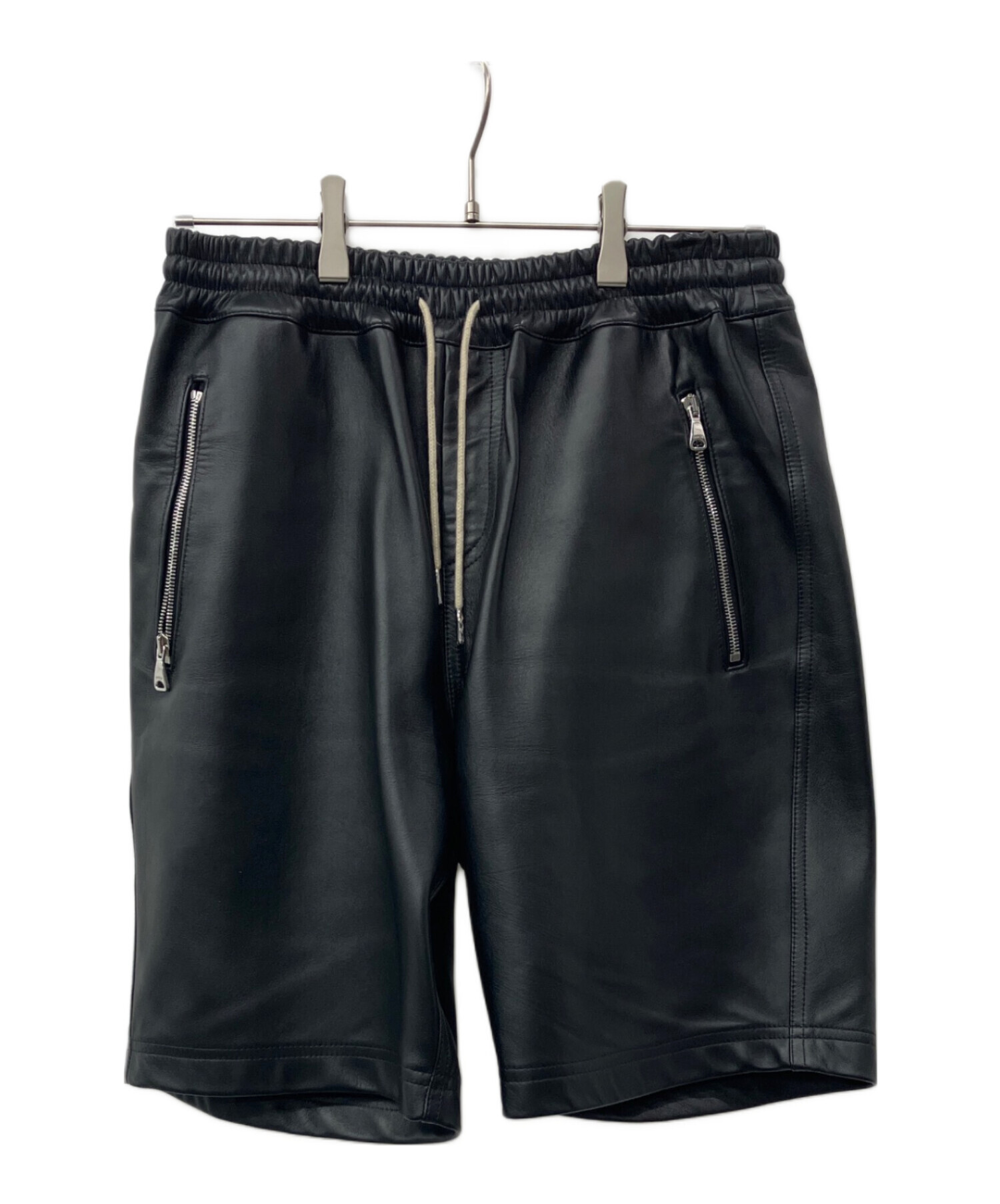 中古・古着通販】EMMETI (エンメティ) レザーショートパンツ ブラック